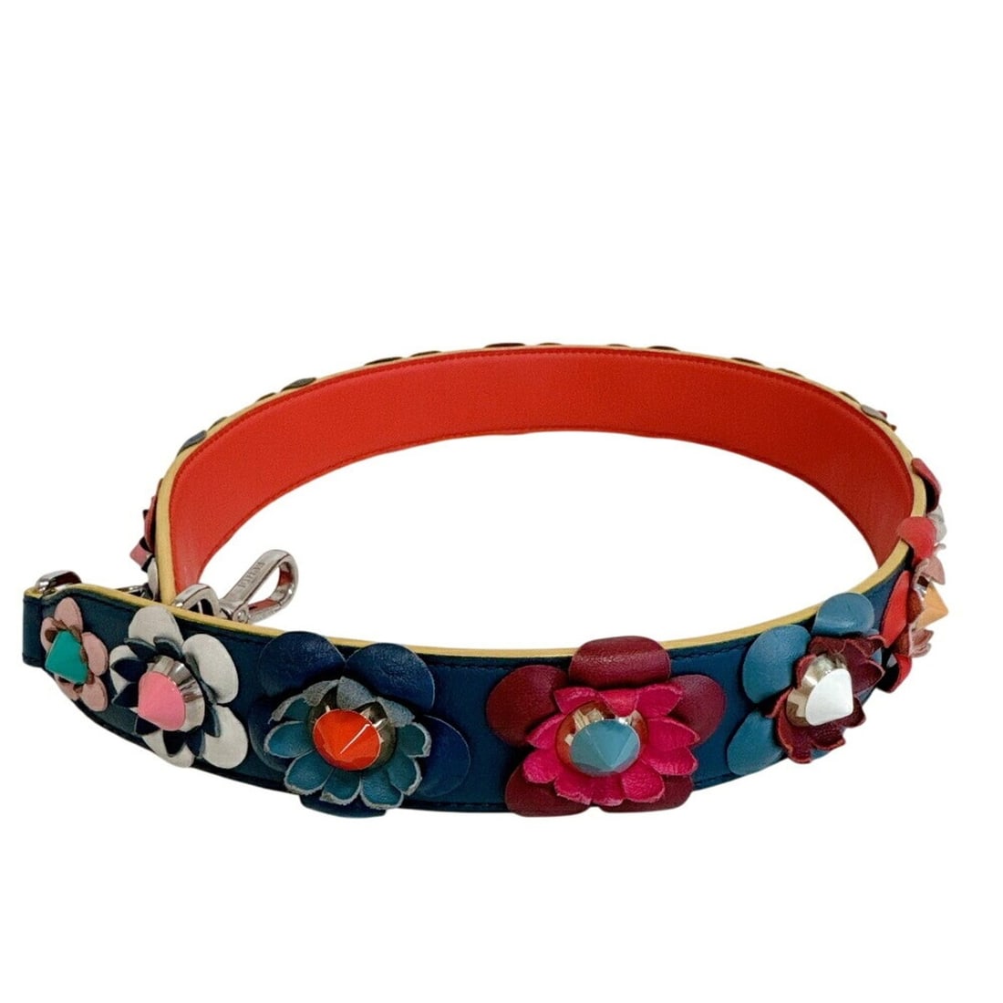 FENDI Flower Strap You Shoulder Strap, Multicolor: --- Catalog ---Category: SizeSize (HxWxD): 93cm x 4cm / 36.61'' x 1.57''Category: DesignColor: Multi-colorGender: WomenMaterial: LeatherCategory: GeneralBrand: Fendi--- Item List ---Section: