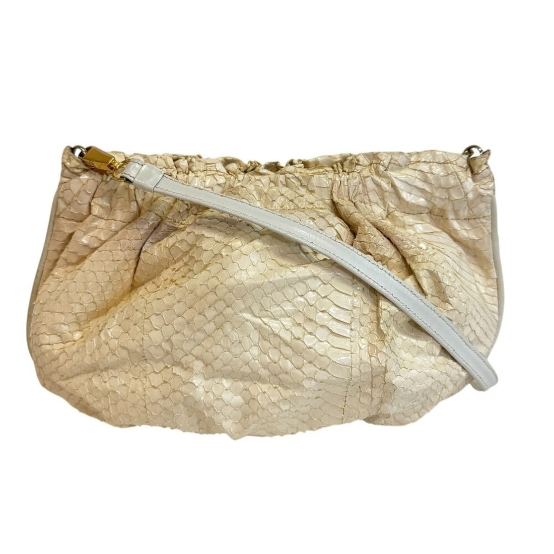 Salvatore Ferragamo Leather Shoulder Bag, White: --- Catalog ---Category: SizeSize (HxWxD): 15cm x 24cm / 5.9'' x 9.44''Category: DesignType: Shoulder bagColor: WhiteGender: WomenMaterial: Leather Category: GeneralBrand: Salvatore Ferragamo--- Item