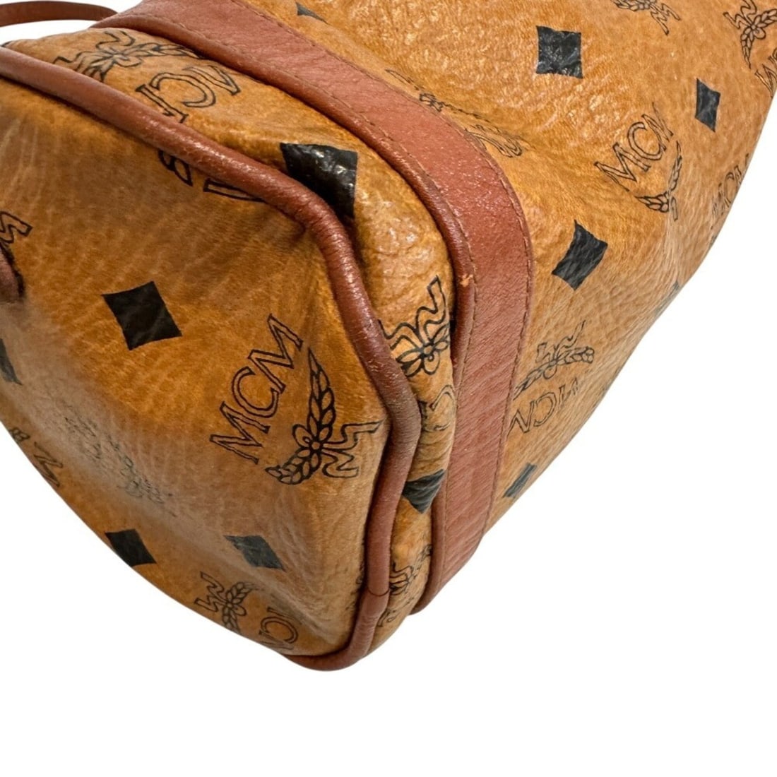 MCM Monogram Leather Shoulder Bag, Brown - 3