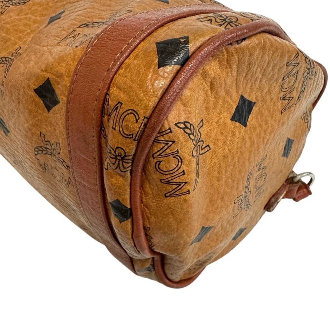 MCM Monogram Leather Shoulder Bag, Brown - 4