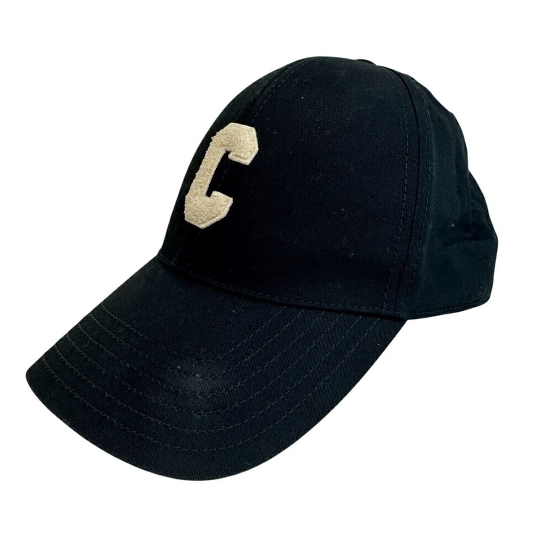 CELINE 2AUY8969P C Initial Baseball Cap Black: --- Catalog ---Category: DesignColor: BlackGender: WomenMaterial: Cotton Category: GeneralMPN: 2AUY8969PBrand: CelineCategory: MeasurementsHeight: 27cm / 10.62''--- Item List ---Section: ConditionRank