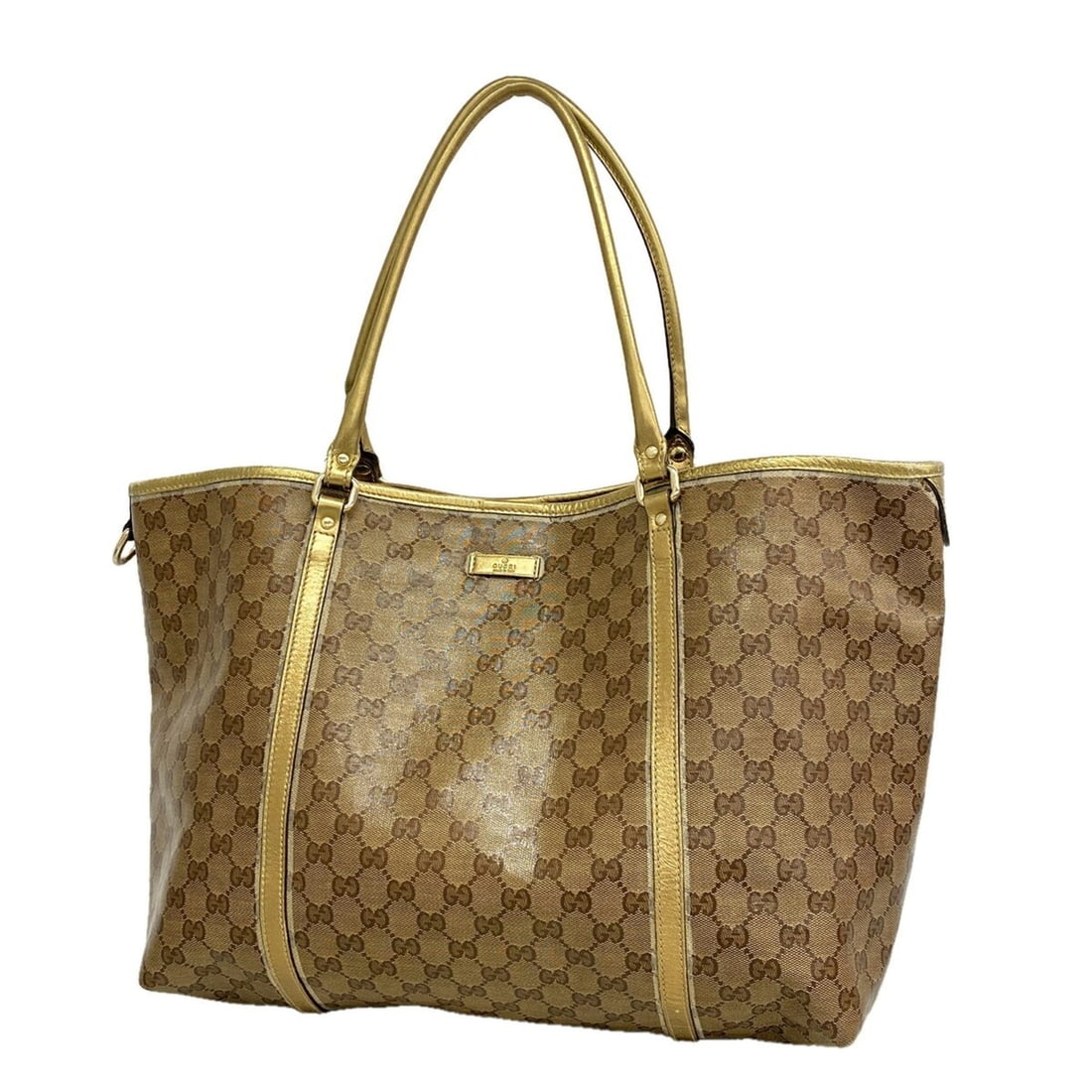 Gucci GG Crystal Tote Bag 197954, Coated Canvas, Brown, Women's: --- Catalog ---Category: SizeSize (HxWxD): 30cm x 38cm x 17cm / 11.81'' x 14.96'' x 6.69''Category: DesignType: Tote bagColor: BrownGender: WomenMaterial: Coated canvas Hardware Color: GoldCategory: