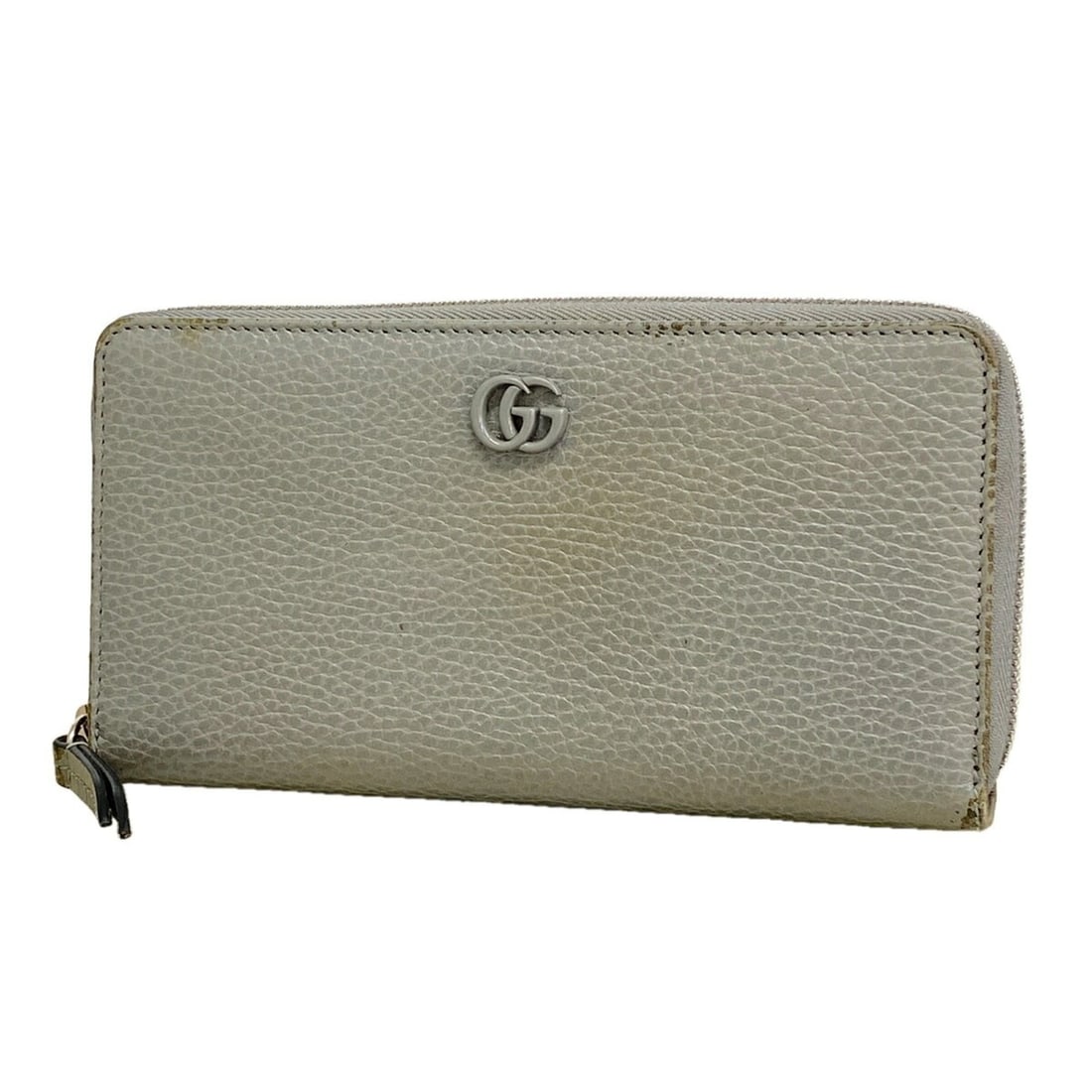 Gucci GG Marmont Long Wallet 456117 Leather Gray Women's (1 of 9)