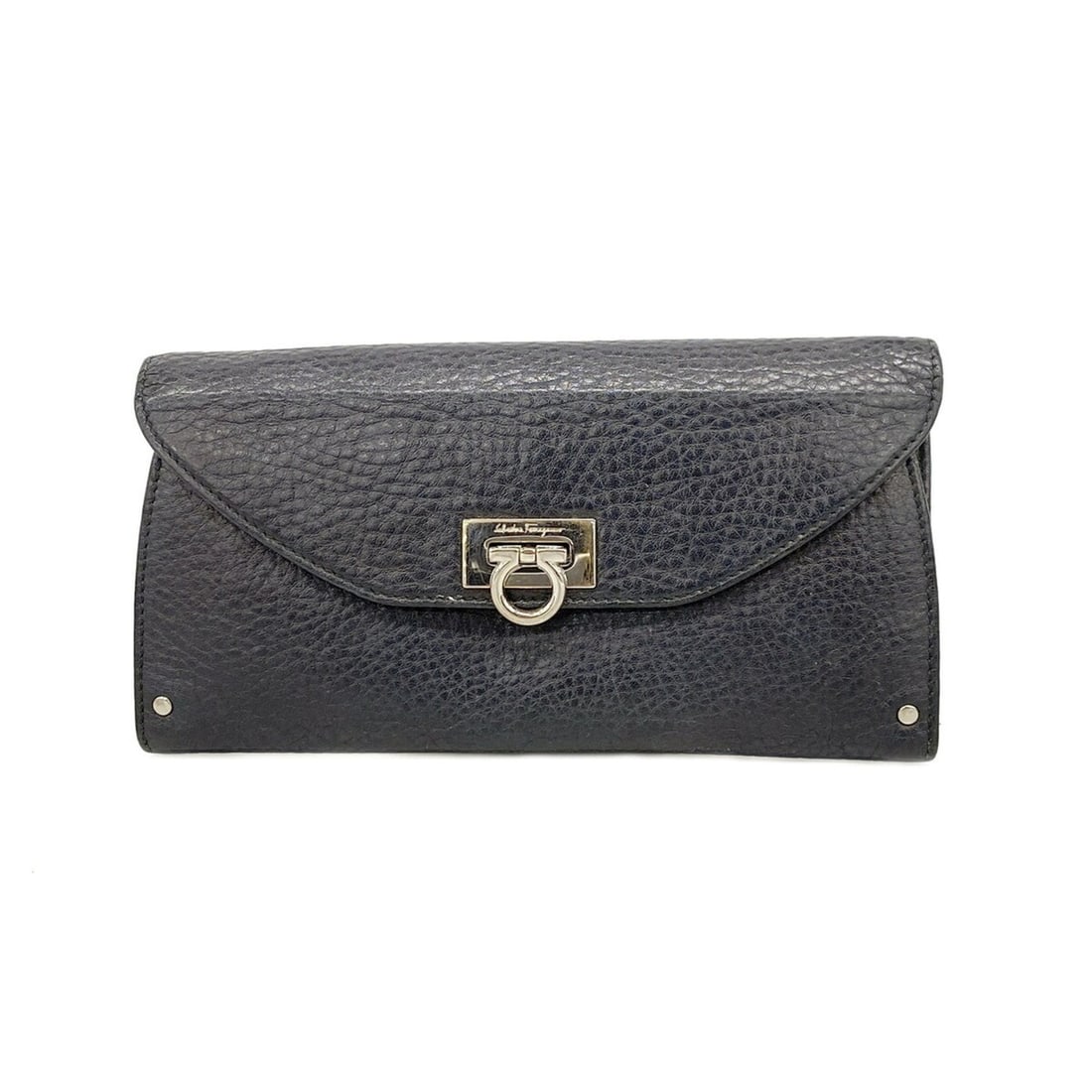 Salvatore Ferragamo Long Wallet, Gancini Leather, Black, Women's: --- Catalog ---Category: SizeSize (HxWxD): 10cm x 19cm x 2cm / 3.93'' x 7.48'' x 0.78''Category: DesignType: Long wallet (bi-fold)Color: BlackGender: WomenMaterial: Leather Category: GeneralBrand: Sal