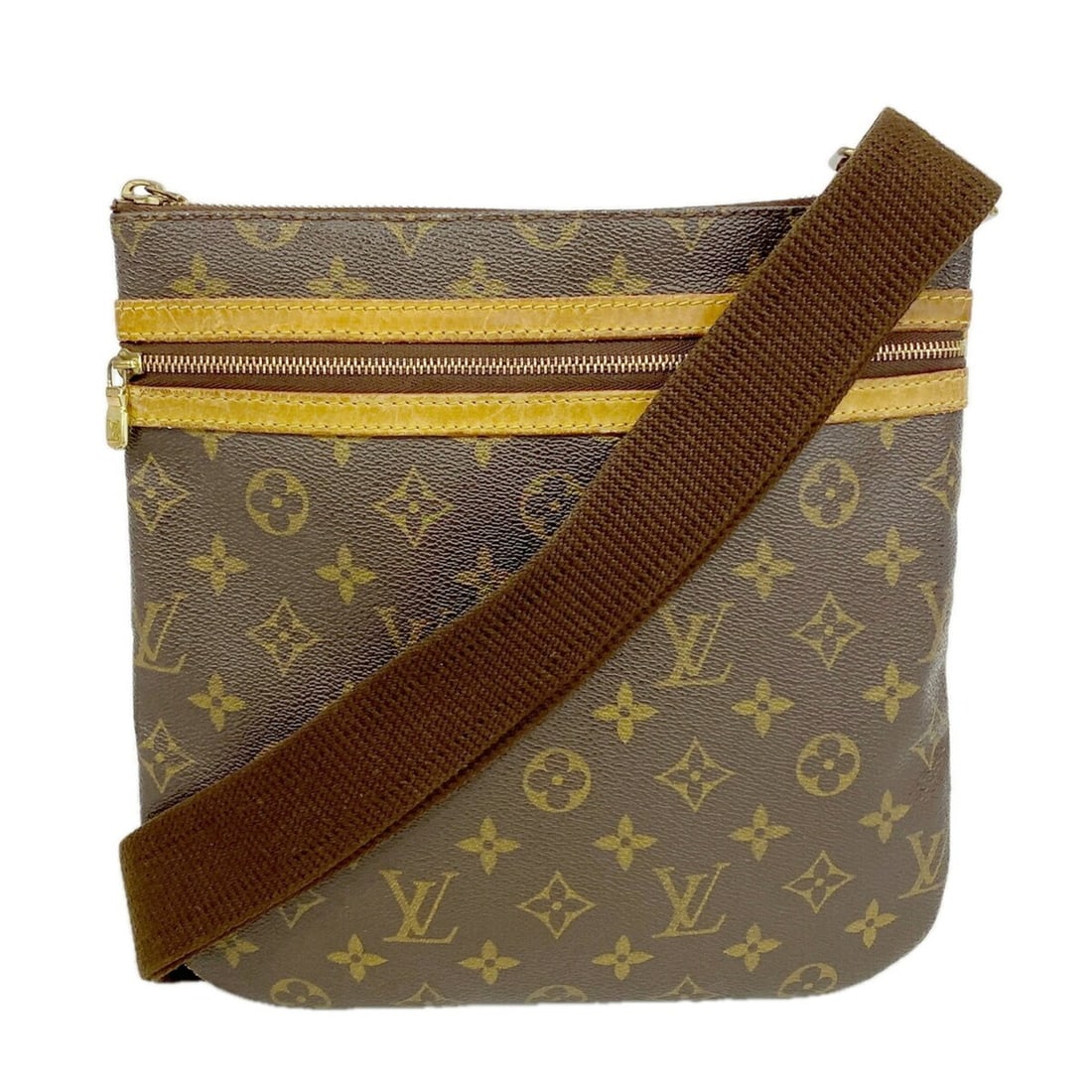 Louis Vuitton Monogram Pochette Bosphore Shoulder Bag M40044 Brown Men's: --- Catalog ---Category: SizeSize (HxWxD): 26cm x 26cm x 2cm / 10.23'' x 10.23'' x 0.78''Category: DesignType: Shoulder bagColor: BrownGender: MenCategory: GeneralMPN: M40044Brand: Louis Vuitton--- It