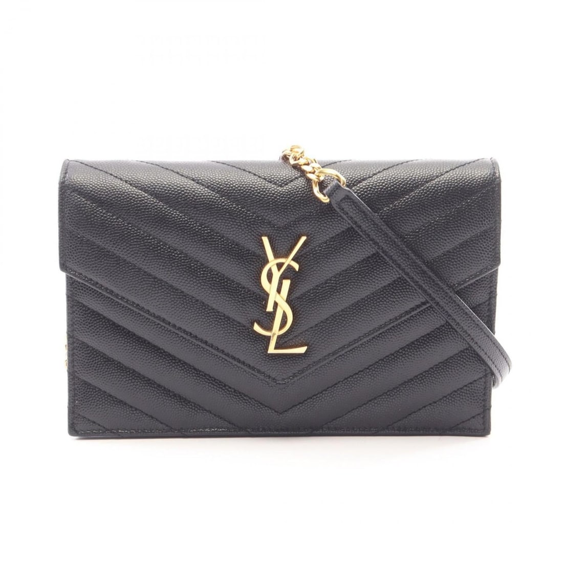 Yves Saint Laurent Saint Laurent Paris Monogram Envelope Shoulder Bag/Handbag, Leather, Women's,: --- Catalog ---Category: SizeSize (HxWxD): 12.5cm x 19cm x 4cm / 4.92'' x 7.48'' x 1.57''Strap Length: 125cm / 49.21''Category: DesignType: Handbag, Shoulder bagColor: BlackGender: WomenMaterial: Leat