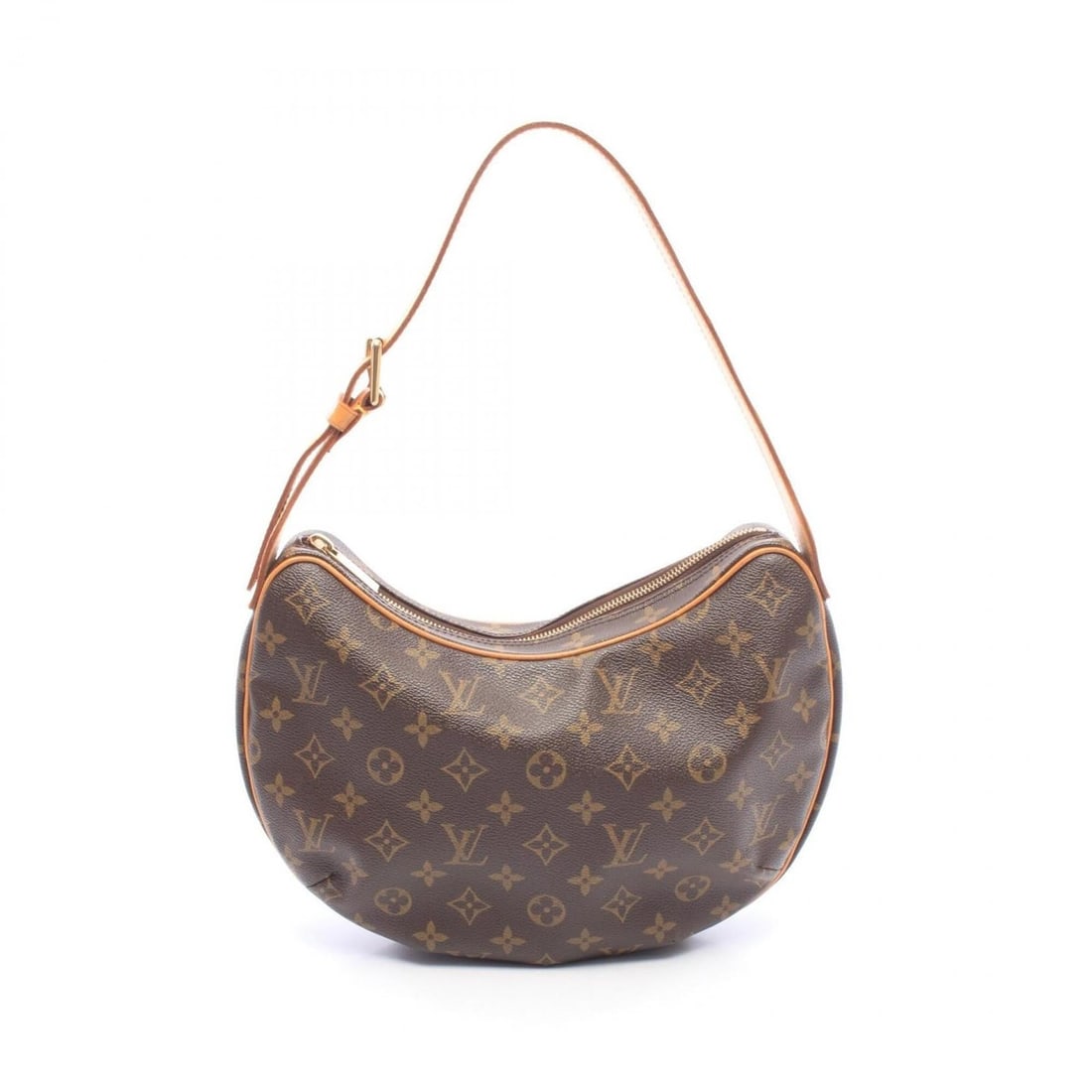 Louis Vuitton Pochette Croissant Monogram Shoulder Bag/Handbag, Coated Canvas and Leather, Women's,: --- Catalog ---Category: SizeSize (HxWxD): 14cm x 26cm x 6cm / 5.51'' x 10.23'' x 2.36''Category: DesignType: Handbag, Pochette, Shoulder bagColor: BrownGender: WomenMaterial: PVC , Coated canvas , Le