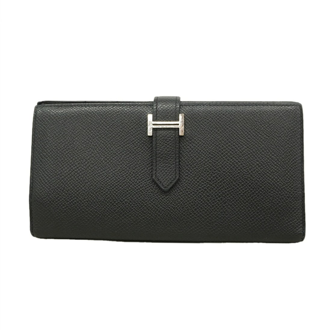Hermes Bearn Soufflet Long Wallet, Veau Epsom Leather, Black, Y Stamp, Men's/Women's: --- Catalog ---Category: SizeSize (HxWxD): 9cm x 17.5cm x 1.5cm / 3.54'' x 6.88'' x 0.59''Category: DesignType: Long wallet (bi-fold)Color: BlackGender: Men,WomenMaterial: Leather Leather/Fur Type: Ep
