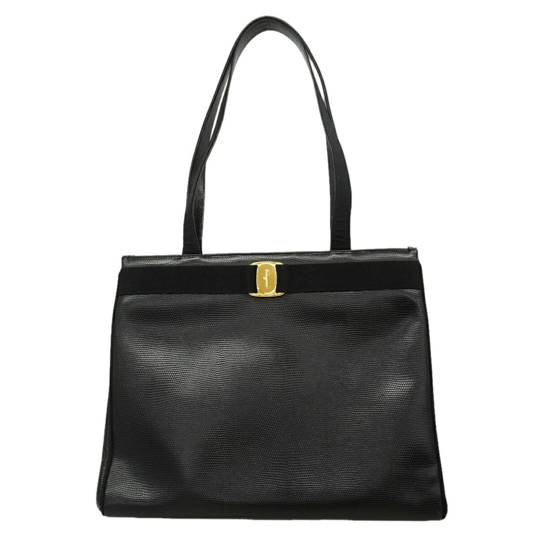 Salvatore Ferragamo Vara Leather Tote Bag, Black, Women's: --- Catalog ---Category: SizeSize (HxWxD): 28cm x 34.5cm x 12.5cm / 11.02'' x 13.58'' x 4.92''Category: DesignType: Tote bagColor: BlackGender: WomenMaterial: Leather Hardware Color: GoldCategory: Gen