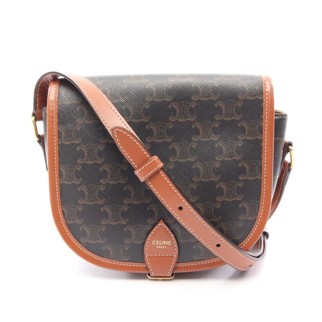Celine CELINE Folco Medium Bag Triomphe Shoulder Handbag Coated Canvas Leather Women's Black/Brown: --- Catalog ---Category: SizeSize (HxWxD): 16cm x 18.5cm x 7cm / 6.29'' x 7.28'' x 2.75''Category: DesignType: Handbag, Shoulder bagColor: Black, BrownGender: WomenMaterial: Coated canvas , PVC , Leat