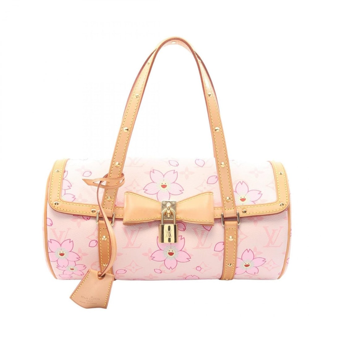 Louis Vuitton Papillon Monogram Cherry Blossom Handbag, Coated Canvas Leather, Women's,: --- Catalog ---Category: SizeSize (HxWxD): 14cm x 28cm x 13cm / 5.51'' x 11.02'' x 5.11''Category: DesignType: HandbagColor: Multi-color, PinkGender: WomenMaterial: PVC , Leather Category: GeneralMPN:
