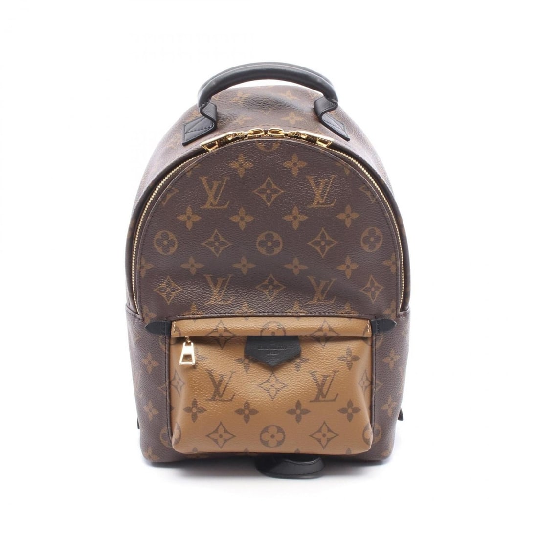 Louis Vuitton Palm Springs Backpack PM Monogram Reverse Rucksack Handbag Coated Canvas Leather: --- Catalog ---Category: SizeSize (HxWxD): 30cm x 18cm x 12.5cm / 11.81'' x 7.08'' x 4.92''Category: DesignType: Backpack, HandbagColor: Beige, BrownGender: WomenMaterial: Coated canvas , Leather Cate