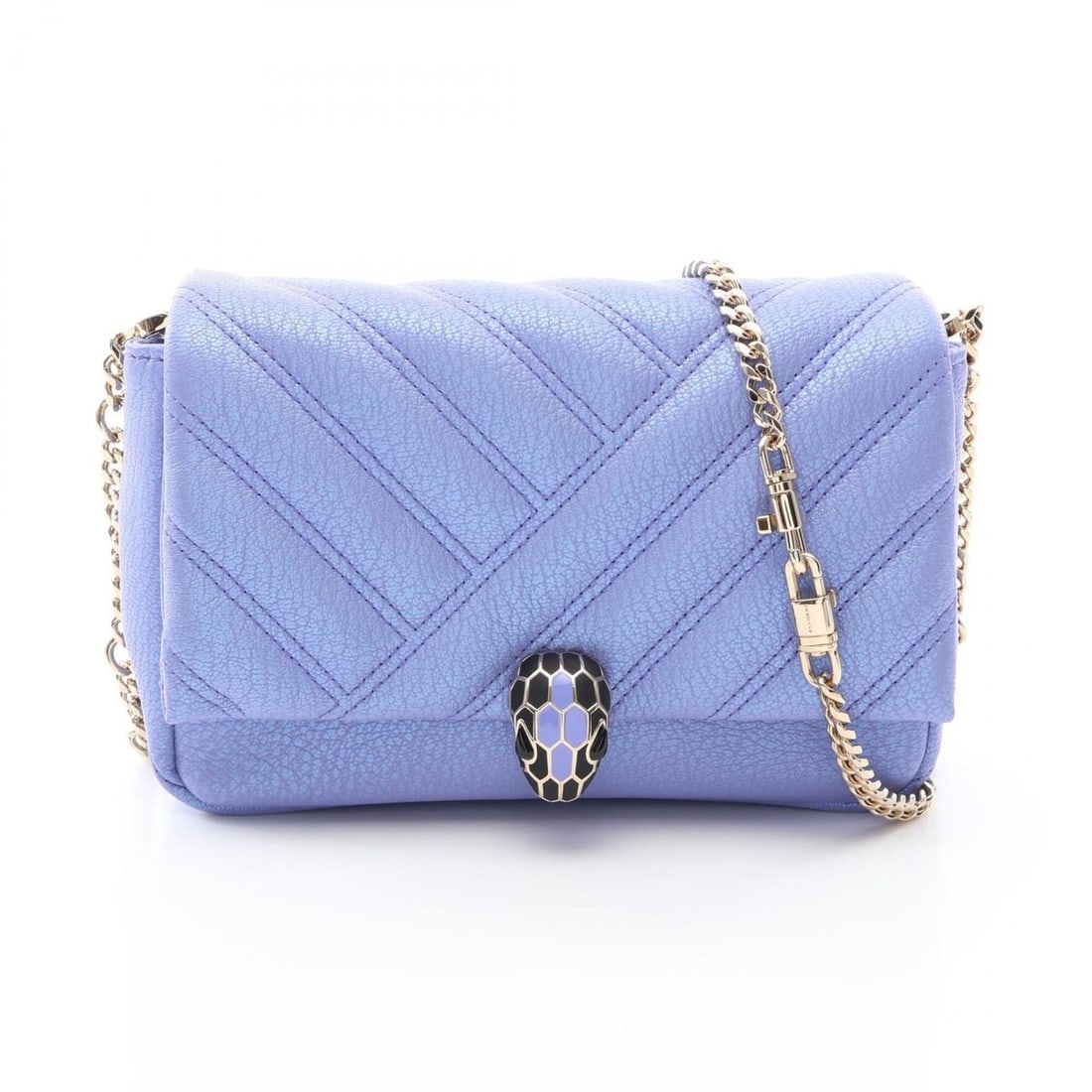 Bulgari BVLGARI Serpenti Cabochon Metallic Shoulder Bag Handbag Leather Women's Purple: --- Catalog ---Category: SizeSize (HxWxD): 12cm x 17cm x 5cm / 4.72'' x 6.69'' x 1.96''Category: DesignType: Handbag, Shoulder bagColor: Metallic, PurpleGender: WomenMaterial: Leather Category: Genera