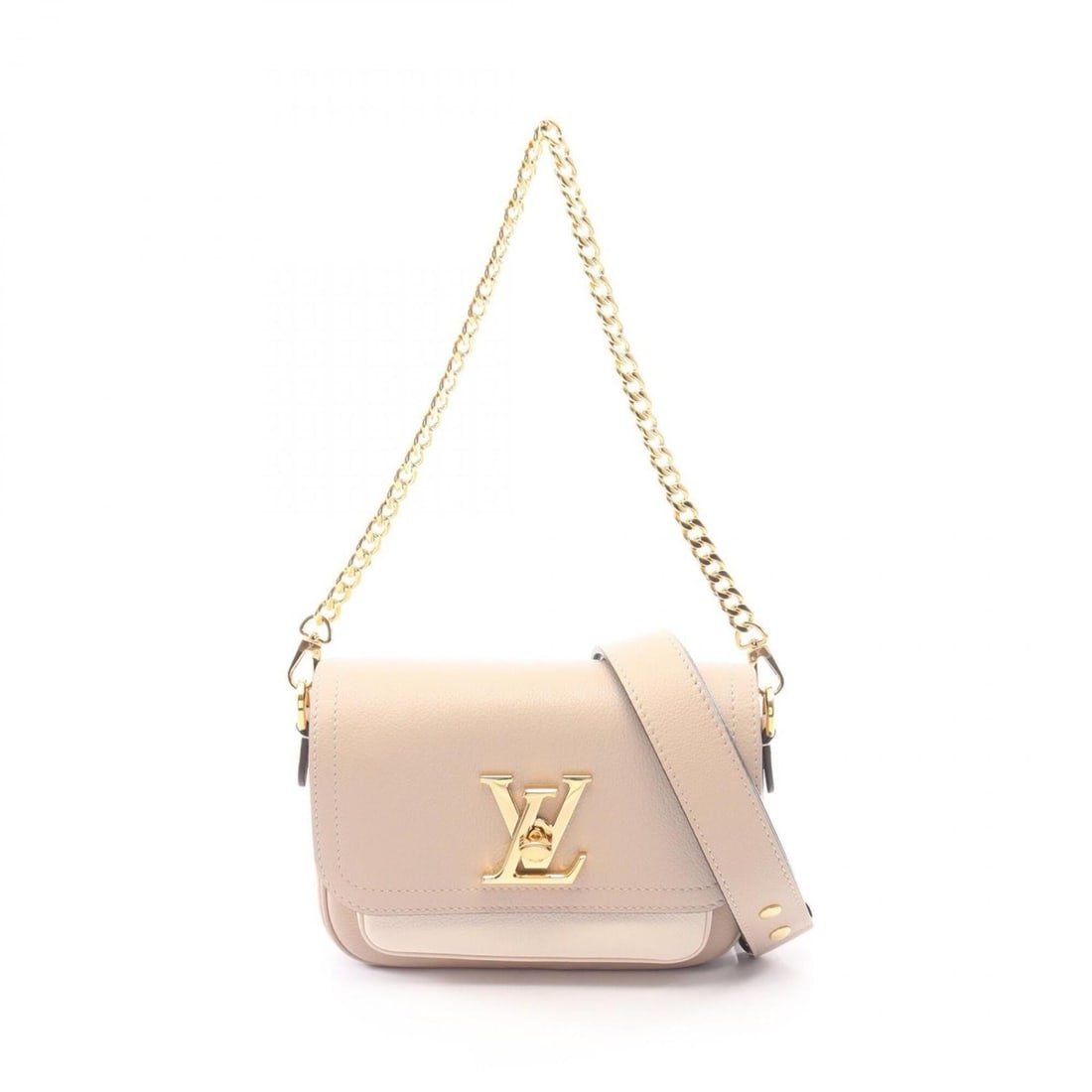 Louis Vuitton Lockme Tender Greige 2-Way Handbag, Leather, Women's, Beige/White, M58554: --- Catalog ---Category: SizeSize (HxWxD): 15cm x 19cm x 6cm / 5.9'' x 7.48'' x 2.36''Category: DesignType: HandbagColor: Beige, Grayish, WhiteGender: WomenMaterial: Leather Category: GeneralMPN: M585