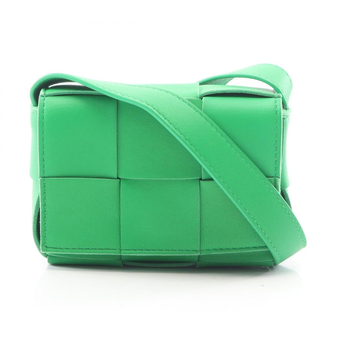Bottega Veneta CANDY Cassette Mini Handbag Shoulder Bag Leather Women's Green (1 of 7)