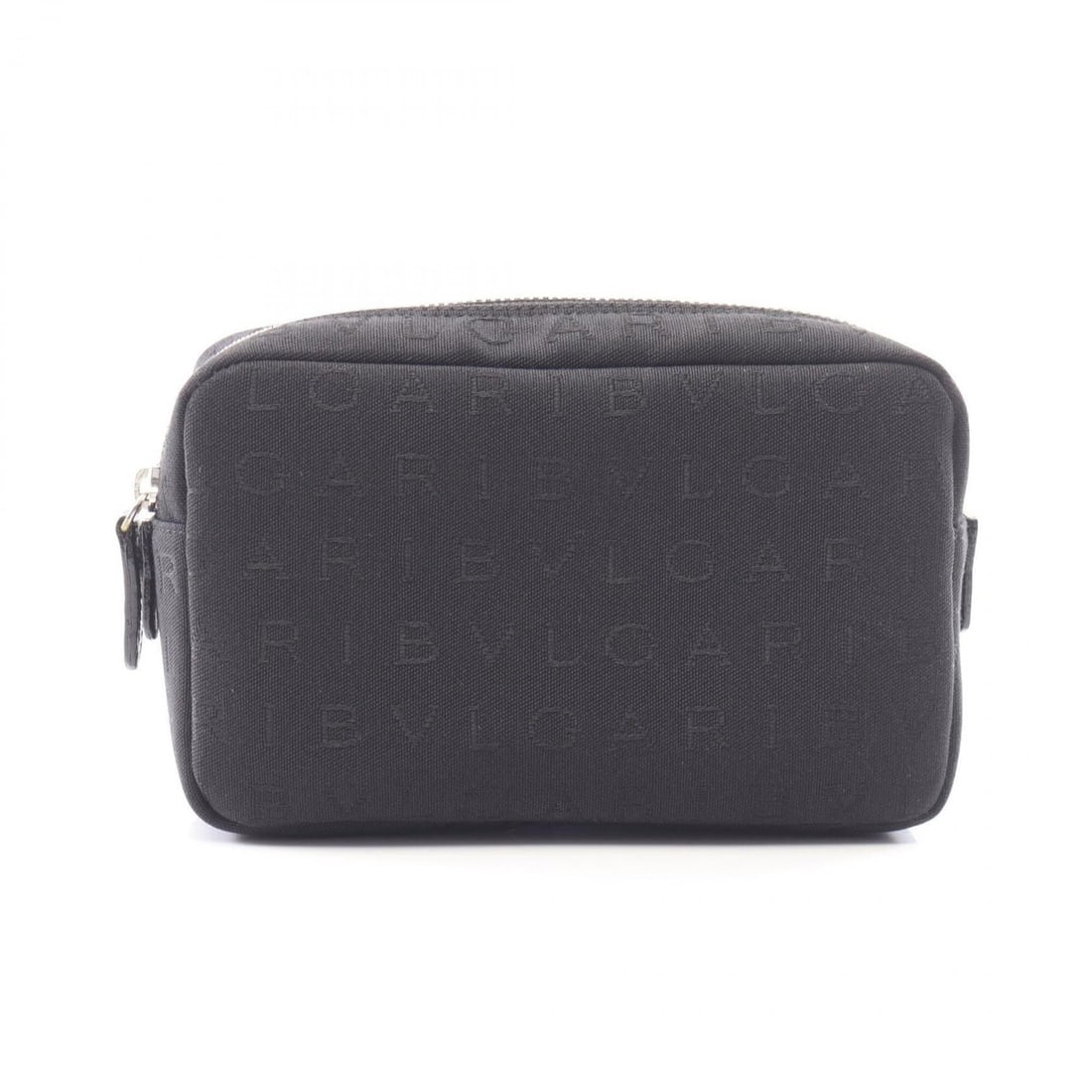 Bulgari BVLGARI Logo Mania Handbag Pouch Canvas Leather Women's Black (1 of 5)