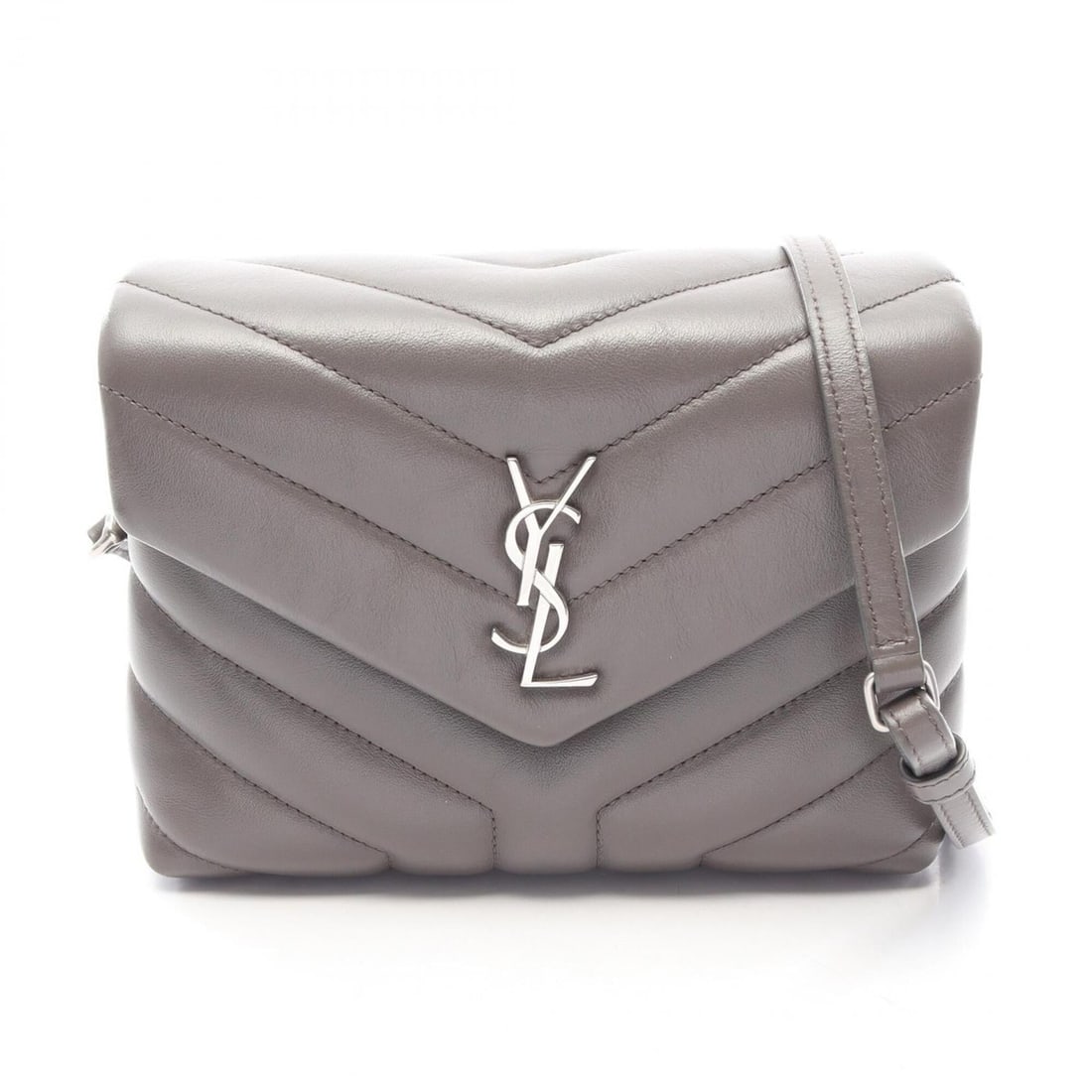 Yves Saint Laurent Saint Laurent Paris Toy Bag Lulu Shoulder Handbag Leather Women's Gray 467072