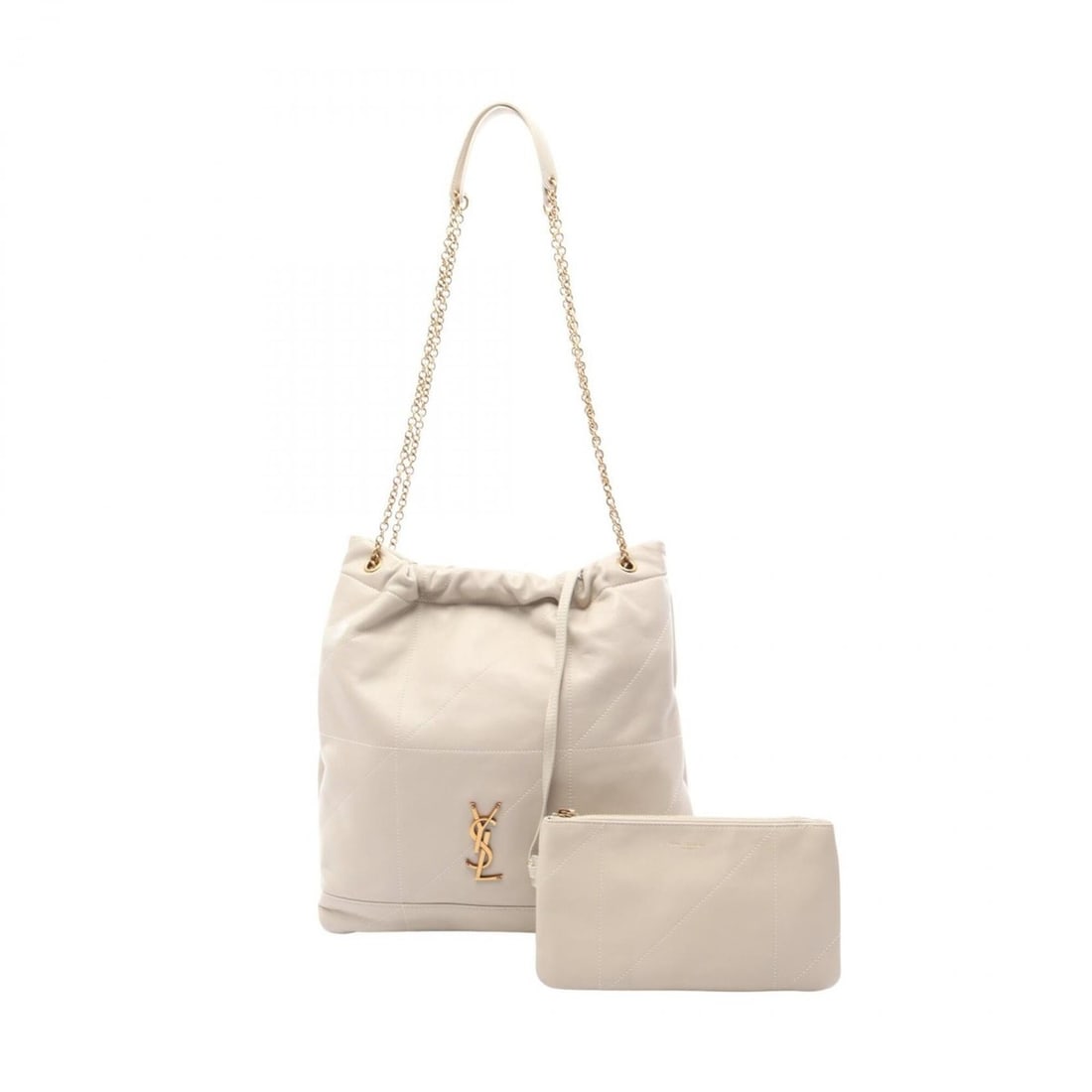 Yves Saint Laurent Saint Laurent Paris Jamie Shoulder Bag/Handbag, Leather, Women's, Ivory, 781666