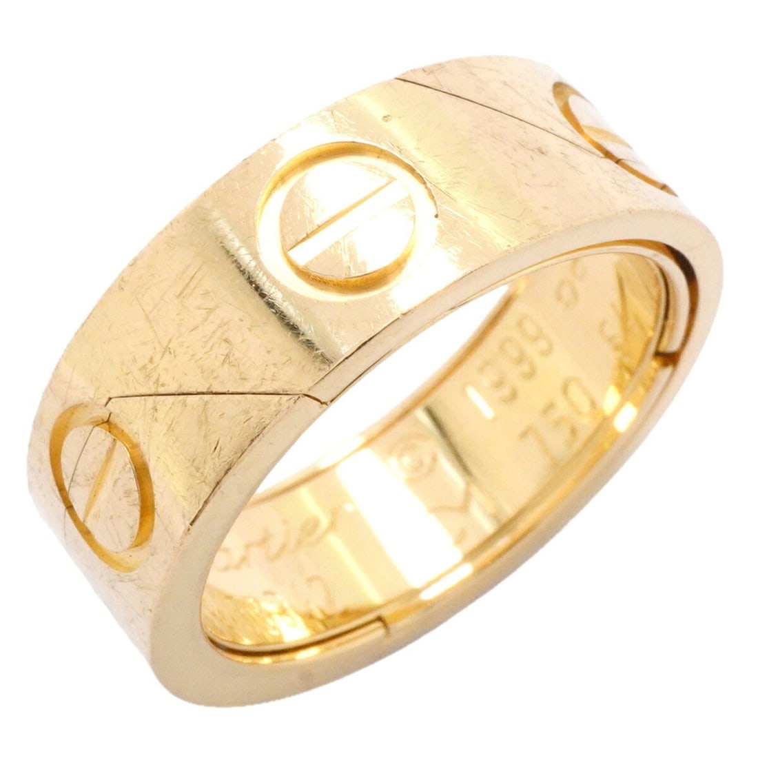 Cartier Astro Love Ring, 18K Yellow Gold, Size 54, Ladies', P3471203: --- Catalog ---Category: SizeUS Size: 7Brand Size: 54Category: DesignType: Band ringGender: WomenMaterial: Yellow gold (18K)Category: GeneralBrand: Cartier--- Item List ---Section: ConditionRanking: R