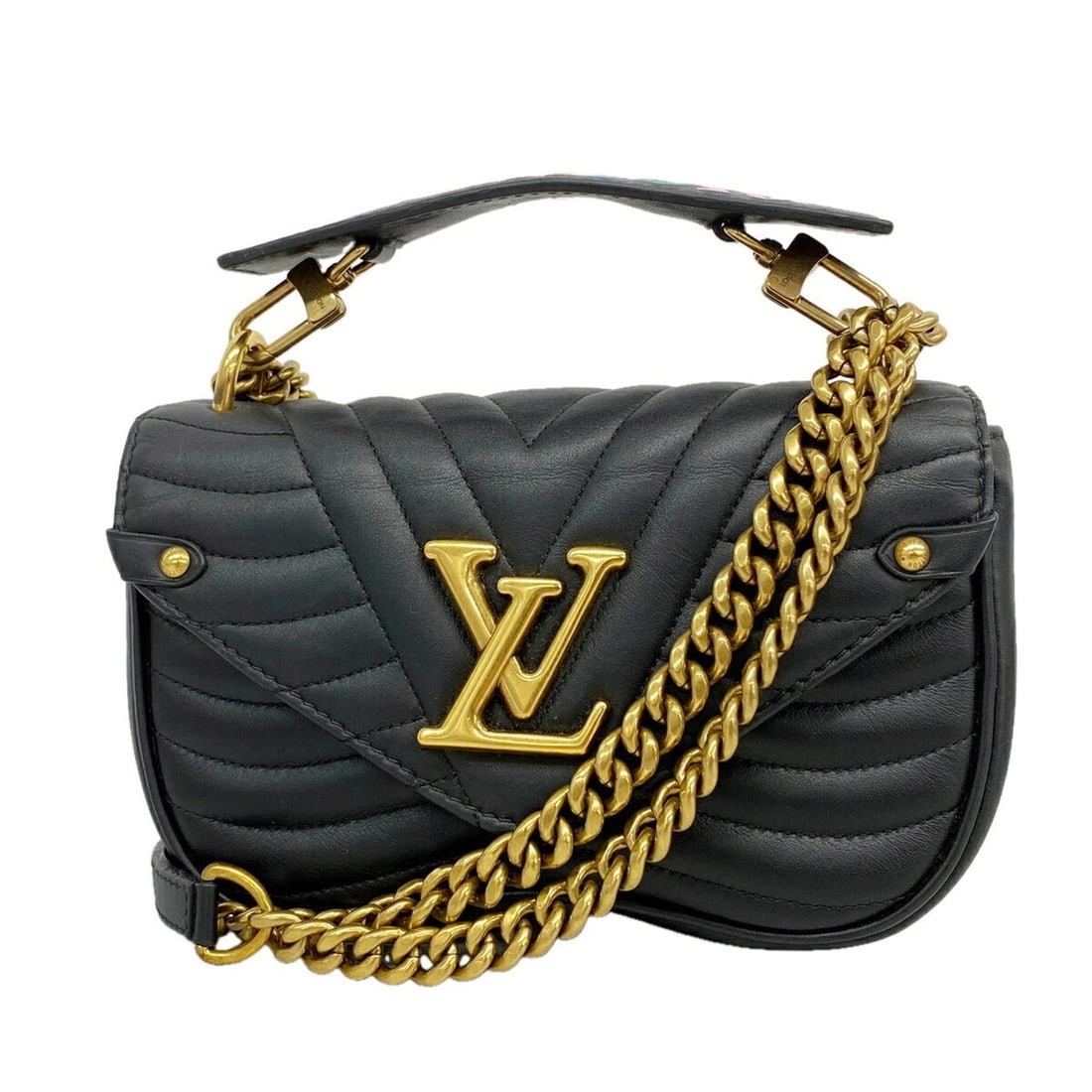 Louis Vuitton New Wave Chain Bag PM M51683 Noir 2-way bag for women OP019352: --- Catalog ---Category: SizeSize (HxWxD): 13cm x 22cm x 5.5cm / 5.11'' x 8.66'' x 2.16''Category: DesignType: HandbagColor: NoirGender: WomenCategory: GeneralMPN: M51683Brand: Louis Vuitton--- Item L