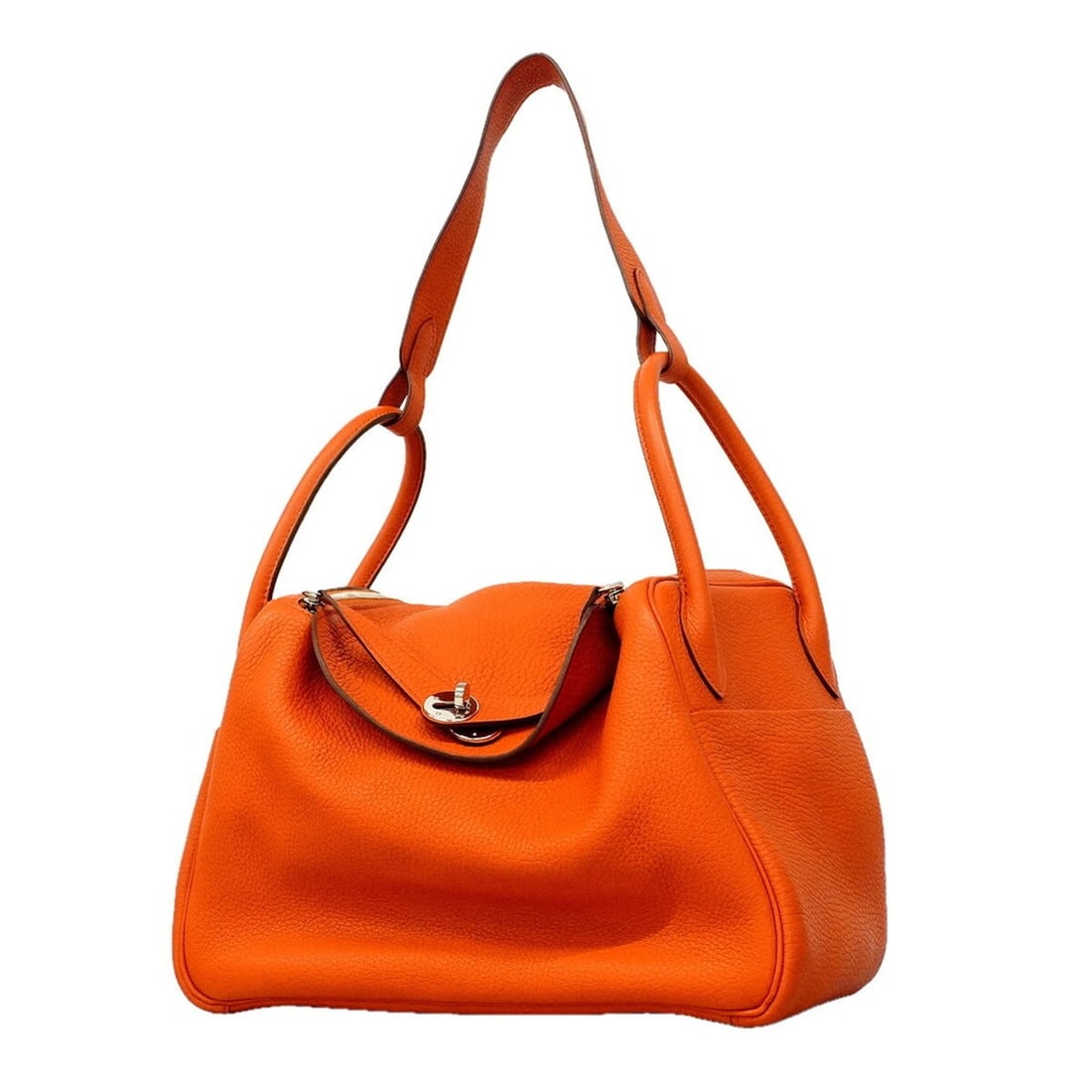 Hermes Lindy 30 Handbag, Taurillon Clemence Leather, Terre Patue, X Stamp, 2-way Bag for Women,: --- Catalog ---Category: SizeSize (HxWxD): 20cm x 32cm x 15.5cm / 7.87'' x 12.59'' x 6.1''Category: DesignType: HandbagColor: BrownGender: WomenMaterial: Taurillon clemence leather Hardware Color: Sil
