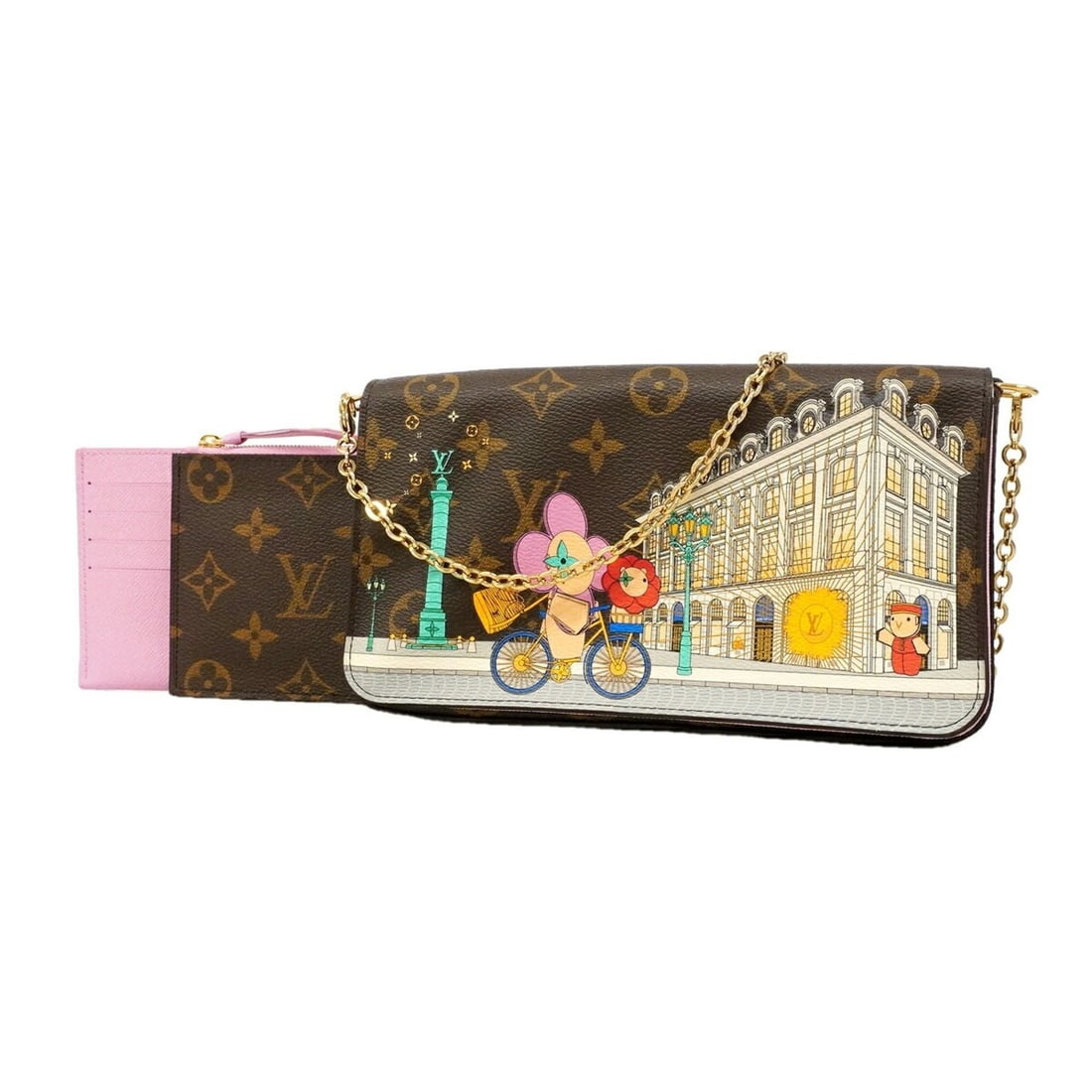 Louis Vuitton Monogram Vivienne Pochette Felicie Wallet/Shoulder Wallet M81545 Brown Women's: --- Catalog ---Category: SizeSize (HxWxD): 12.5cm x 21cm x 3.5cm / 4.92'' x 8.26'' x 1.37''Category: DesignType: Chain/Shoulder walletColor: BrownGender: WomenCategory: GeneralMPN: M81545Brand: Louis 