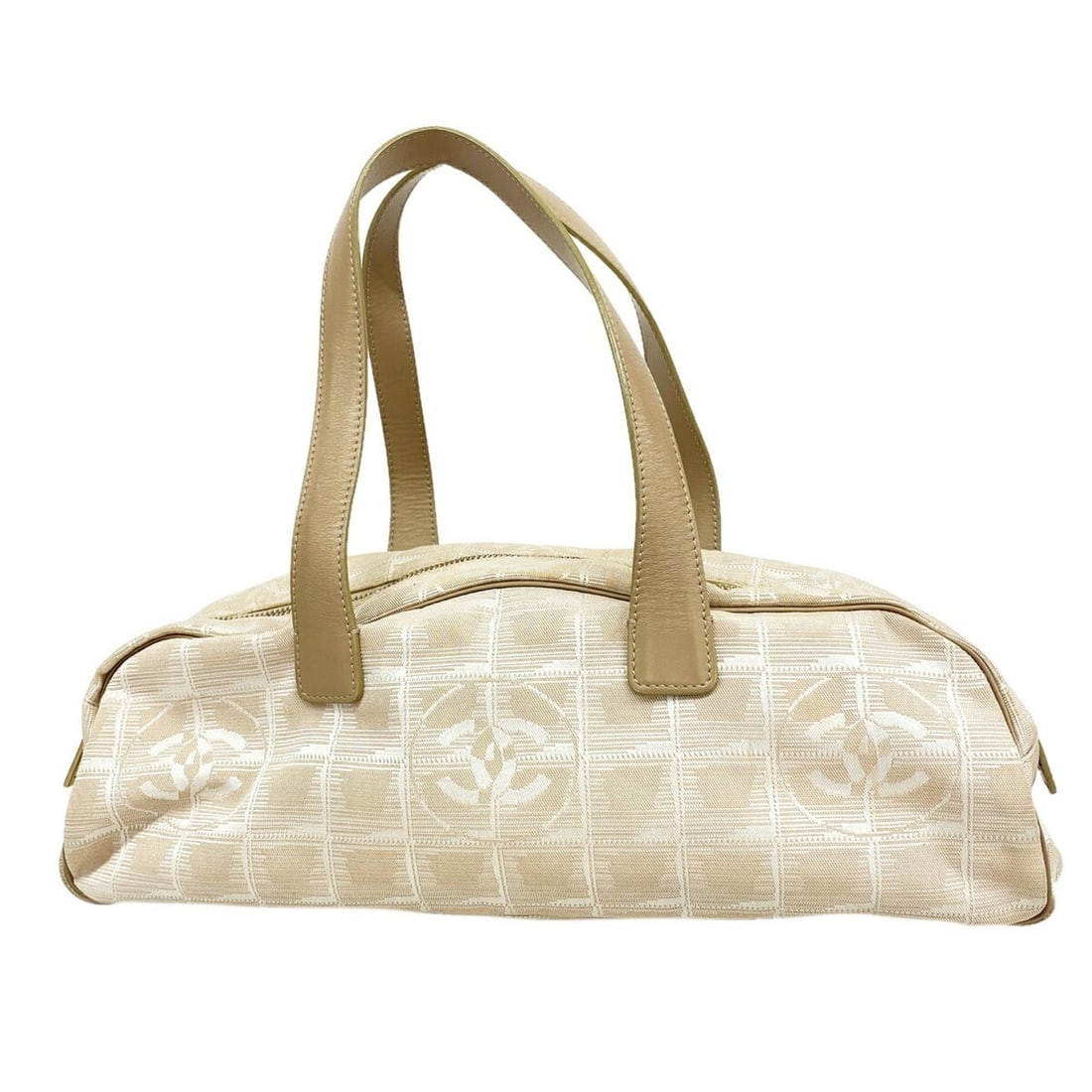 Chanel New Travel Nylon Handbag, Beige, Women's, OP016038 (1 of 10)