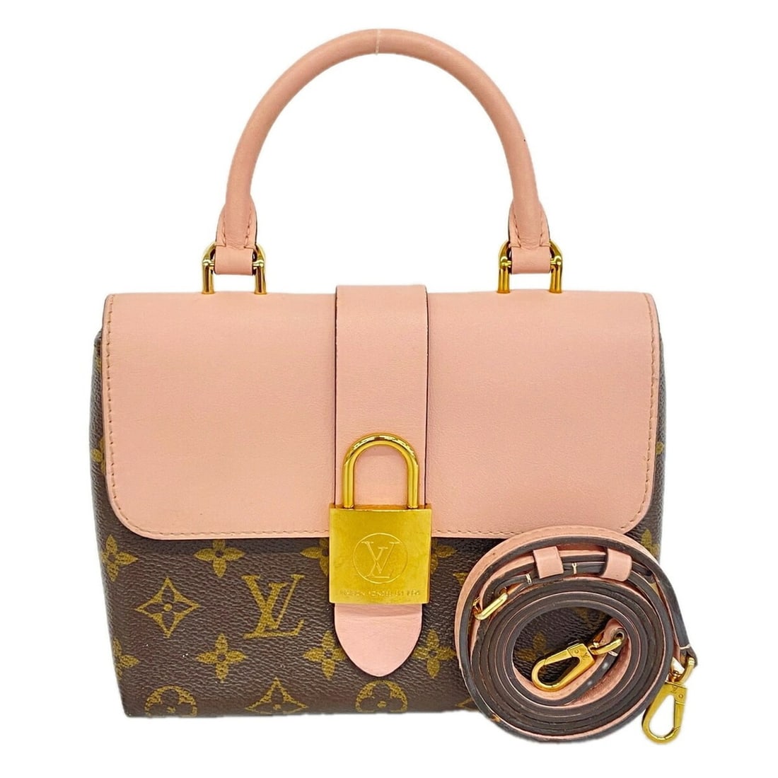 Louis Vuitton Monogram Rocky BB Handbag M44080 Brown Rose Ballerine 2-way bag for women P3514697: --- Catalog ---Category: SizeSize (HxWxD): 16cm x 20cm x 7.5cm / 6.29'' x 7.87'' x 2.95''Category: DesignType: HandbagColor: Brown, Rose ballerineGender: WomenCategory: GeneralMPN: M44080Brand: Louis 