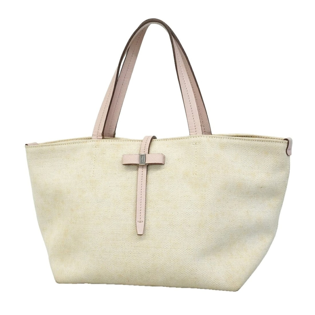 Salvatore Ferragamo Vara Canvas Handbag, Ivory, Women's, P3493316: --- Catalog ---Category: SizeSize (HxWxD): 18.5cm x 21.5cm x 13cm / 7.28'' x 8.46'' x 5.11''Category: DesignType: HandbagColor: IvoryGender: WomenMaterial: Canvas Hardware Color: SilverCategory: Gener