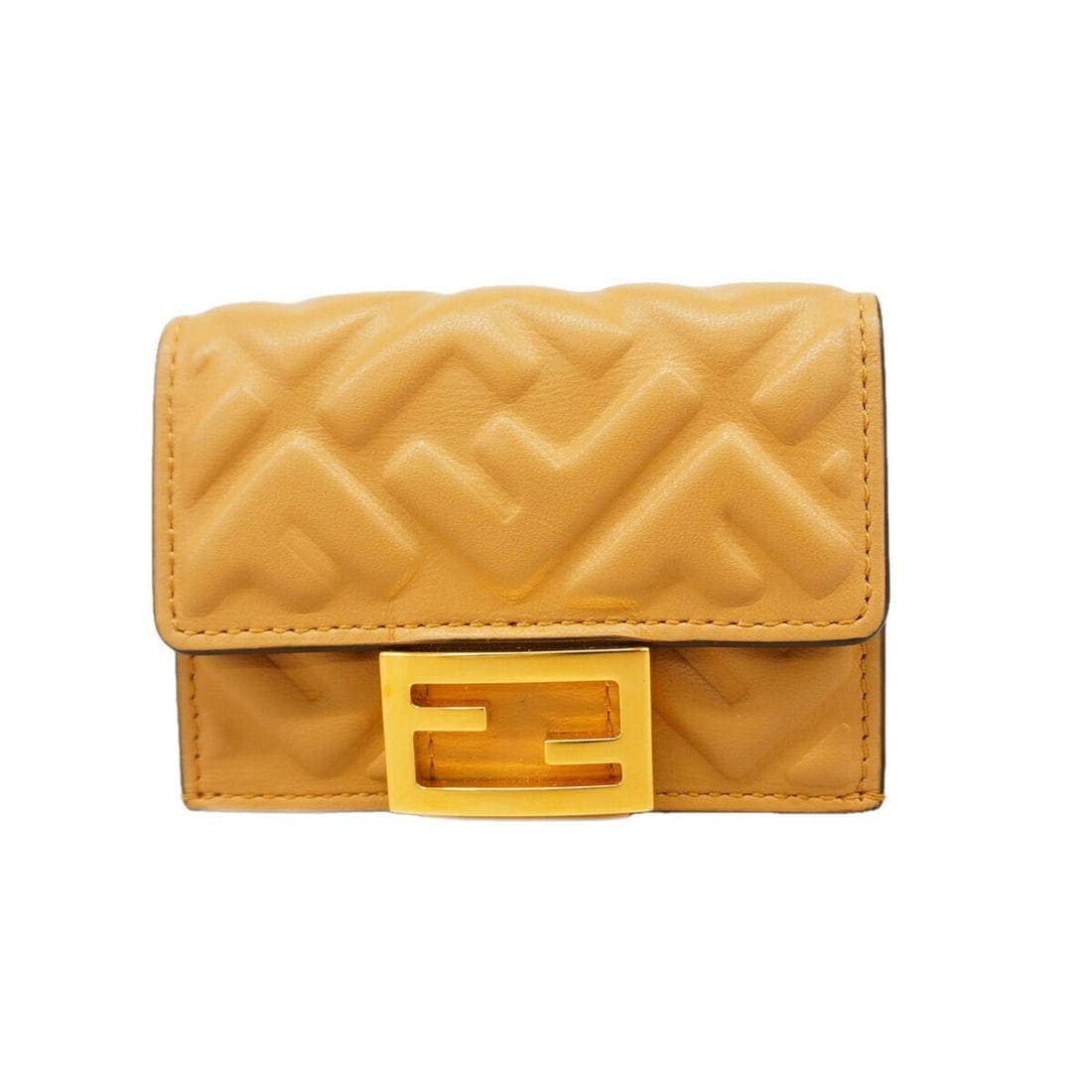 Fendi Tri-fold Wallet, Leather, Brown, Women's, P3491382: --- Catalog ---Category: SizeSize (HxWxD): 7cm x 9.5cm x 3cm / 2.75'' x 3.74'' x 1.18''Category: DesignType: Wallet (tri-fold)Color: BrownGender: WomenMaterial: Leather Category: GeneralBrand: