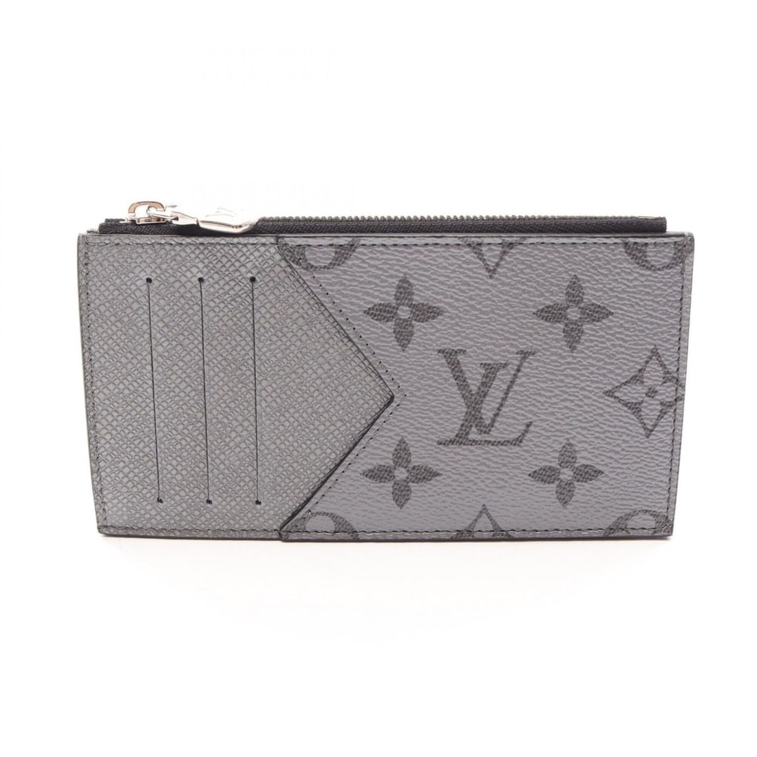Louis Vuitton Taigarama Coin Card Holder, Leather Wallet, Silver Tone, Men's, M30839: --- Catalog ---Category: SizeSize (HxWxD): 8cm x 14.5cm x 1cm / 3.14'' x 5.7'' x 0.39''Category: DesignType: Coin purse/coin caseGender: MenMaterial: Leather , PVC Category: GeneralLine: TaigaramaBran
