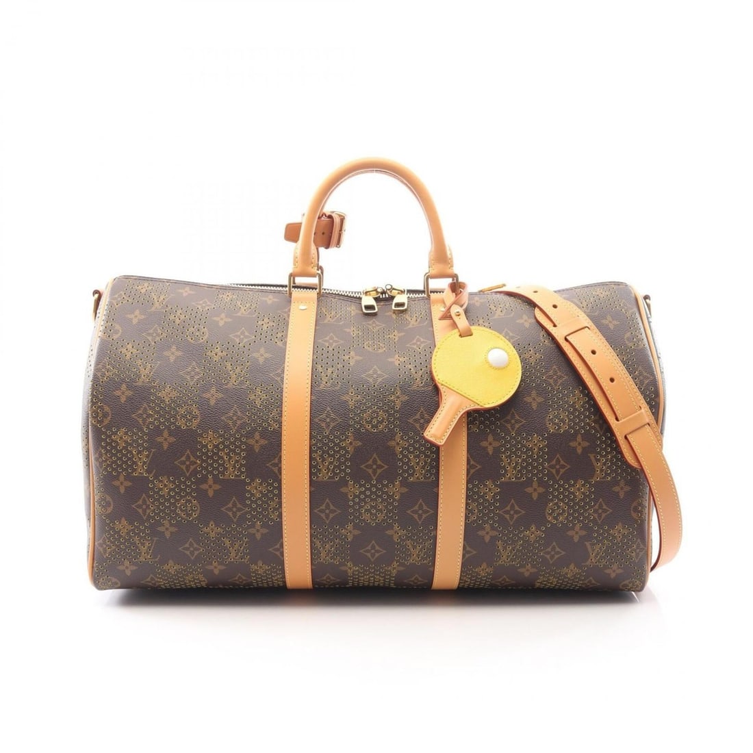 Louis Vuitton Keepall Bandoulière 50 Monogram Perforation 2-Way Boston Bag Handbag Coated Canvas (1 of 6)