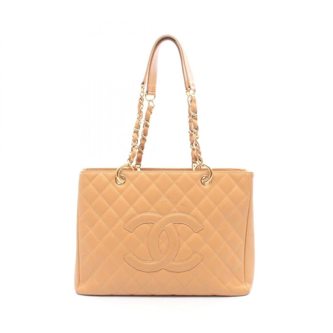 Chanel Matelassé Grand Shopping GST Tote Bag/Handbag, Caviar Leather (Grained Calfskin), Women's,: --- Catalog ---Category: SizeSize (HxWxD): 24.5cm x 34cm x 13cm / 9.64'' x 13.38'' x 5.11''Category: DesignType: Handbag, Tote bagColor: BeigeGender: WomenMaterial: Grained Calfskin Category: GeneralM