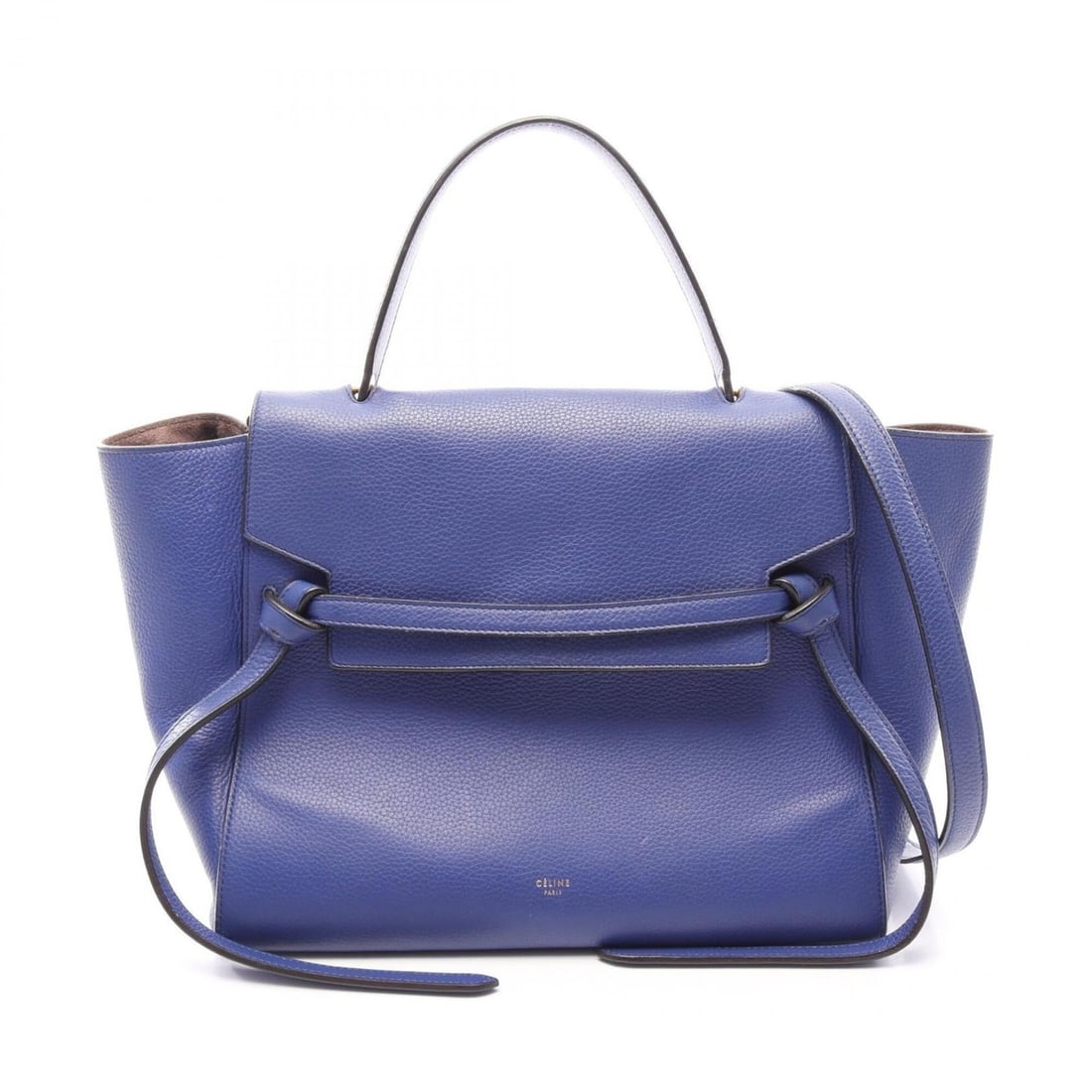 Celine BELT BAG MINI - 2-way handbag, leather, women's, blue.: --- Catalog ---Category: SizeSize (HxWxD): 25cm x 28cm x 16.5cm / 9.84'' x 11.02'' x 6.49''Category: DesignType: HandbagColor: BlueGender: WomenMaterial: Leather Category: GeneralBrand: Celine--- Item