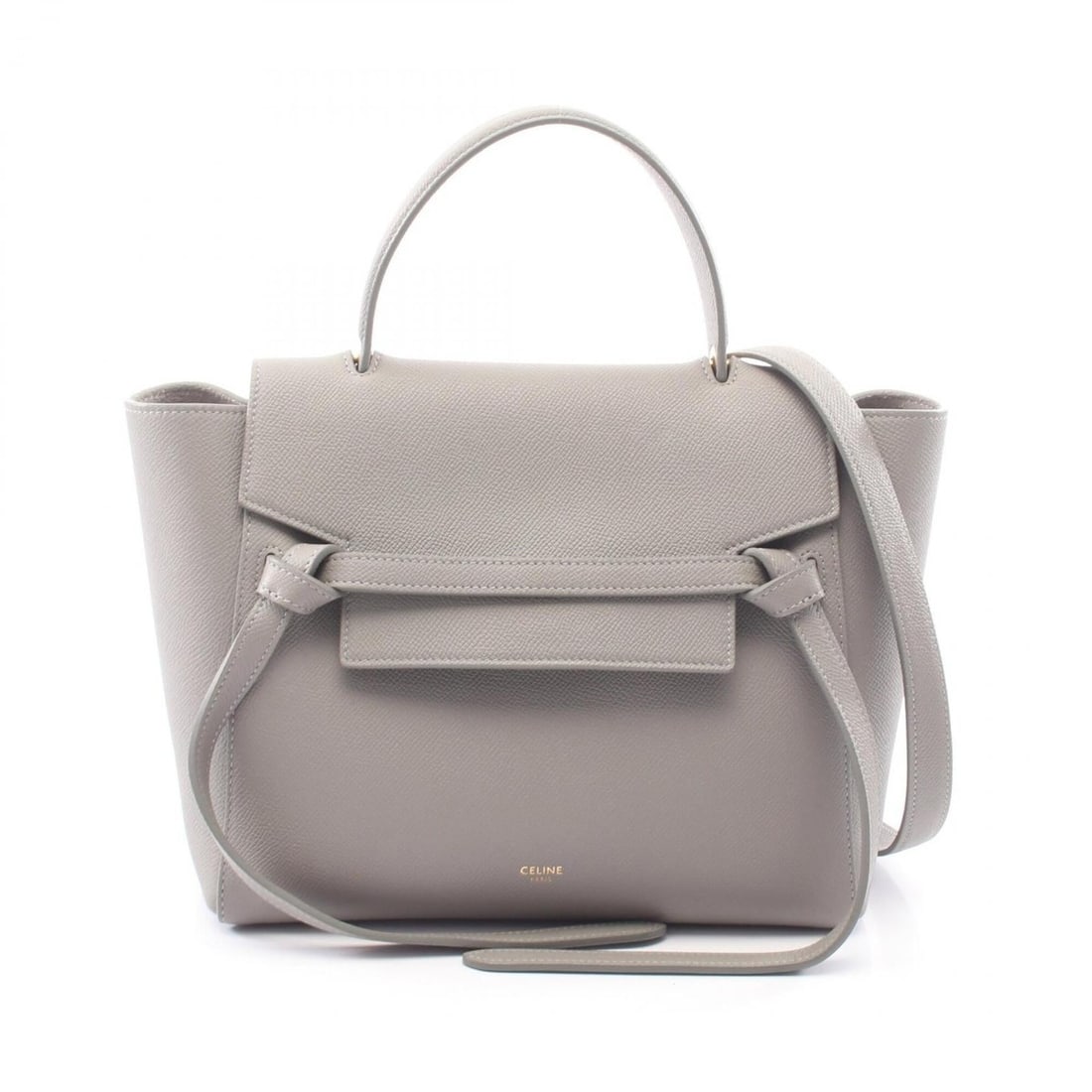 Celine BELT BAG MICRO - 2-way handbag, leather, women's, gray.: --- Catalog ---Category: SizeSize (HxWxD): 21cm x 24cm x 13cm / 8.26'' x 9.44'' x 5.11''Category: DesignType: HandbagColor: GrayGender: WomenMaterial: Leather Category: GeneralBrand: Celine--- Item Li