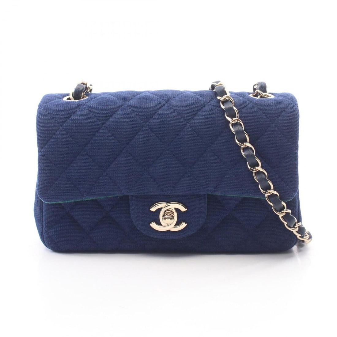 Chanel Mini Matelassé 20 Shoulder Bag/Handbag, Cotton, Women's, Blue, A69900 (1 of 10)