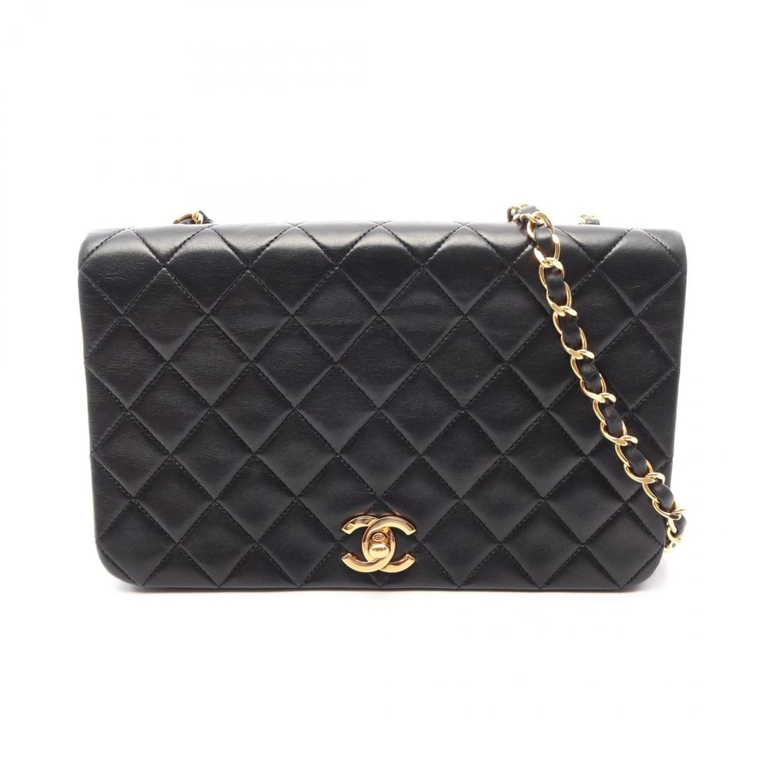 Chanel Matelassé Full Flap Shoulder Bag/Handbag, Lambskin Leather, Women's, Black: --- Catalog ---Category: SizeSize (HxWxD): 14cm x 23.5cm x 6cm / 5.51'' x 9.25'' x 2.36''Category: DesignType: Shoulder bagColor: BlackGender: WomenMaterial: Leather Category: GeneralBrand: Chanel--- 