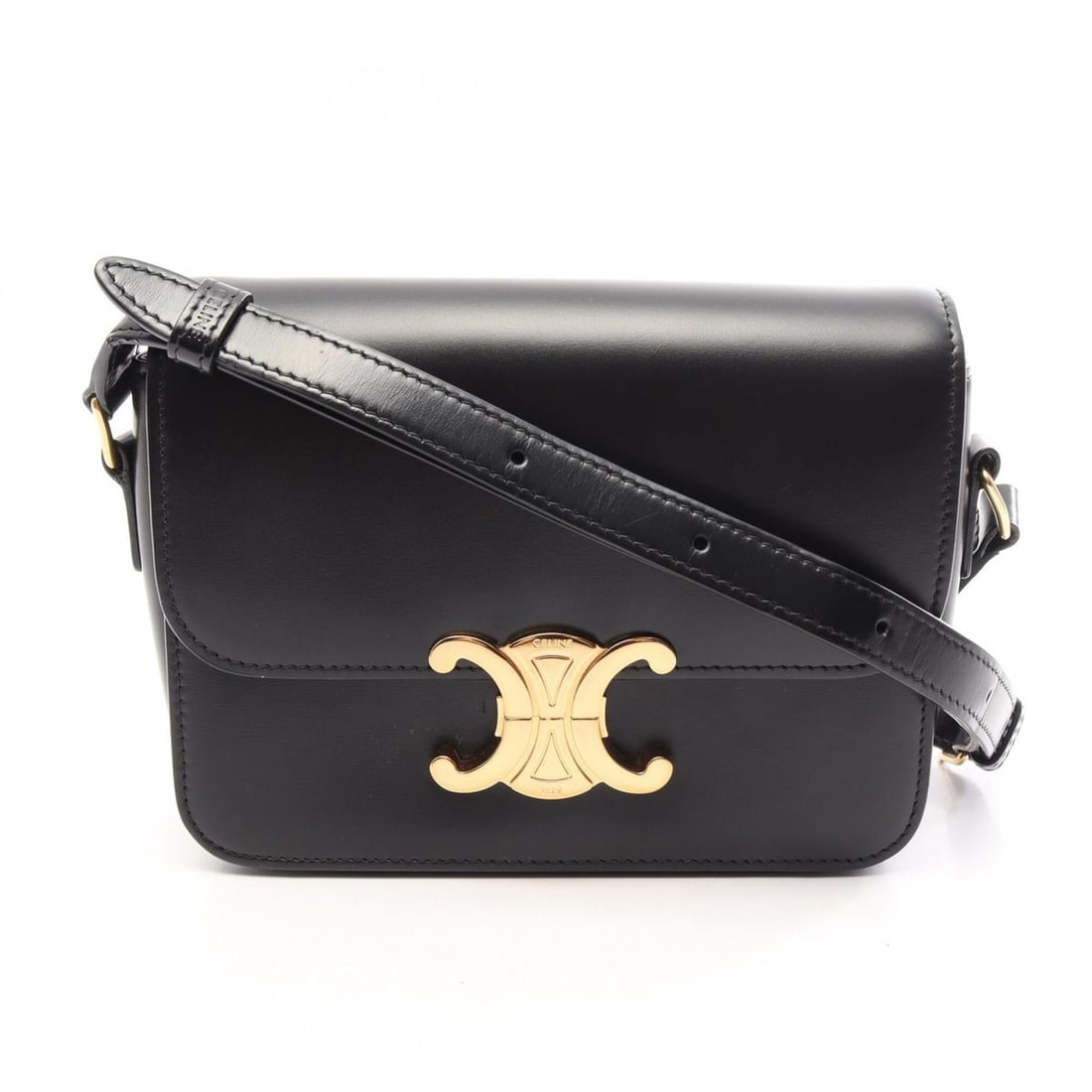 Celine Teen Triomphe Handbag Shoulder Bag Leather Women's Black 188423BF438NO: --- Catalog ---Category: SizeSize (HxWxD): 14cm x 19cm x 4.5cm / 5.51'' x 7.48'' x 1.77''Category: DesignType: Shoulder bagColor: BlackGender: WomenMaterial: Leather Category: GeneralBrand: Celine--- 