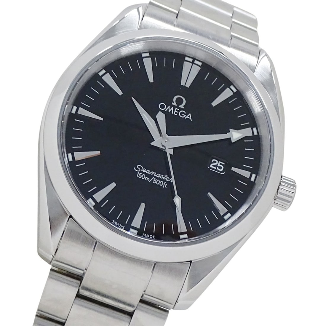 Omega Seamaster Aqua Terra 2517.50 Men's Watch, Brand Name, Date, Quartz, Stainless Steel (SS),: --- Catalog ---Category: SizeWrist Size: 17.5cm / 6.88''Case Diameter: 39mm / 1.54''Category: DesignType: WristwatchGender: MenColor (Dial): BlackMaterial (Band): Stainless steelMaterial (Case): Stain