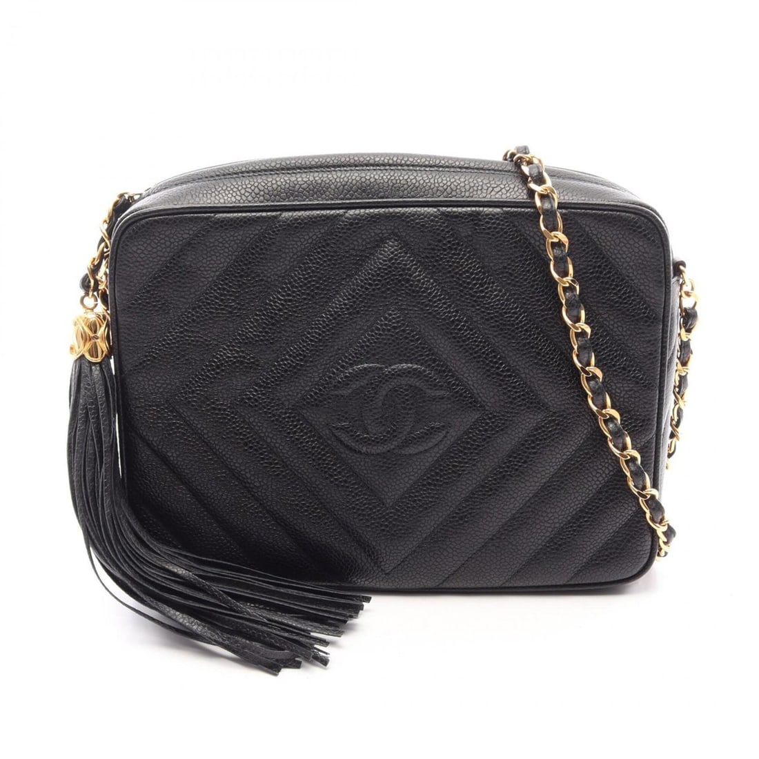 Chanel CHANEL Diamond Stitch Coco Mark Shoulder Bag Handbag Caviar Skin (Grained Calf) Women's Black: --- Catalog ---Category: SizeSize (HxWxD): 17cm x 22cm x 5.5cm / 6.69'' x 8.66'' x 2.16''Category: DesignType: Handbag, Shoulder bagColor: BlackGender: WomenMaterial: Grained Calfskin Hardware Color: 