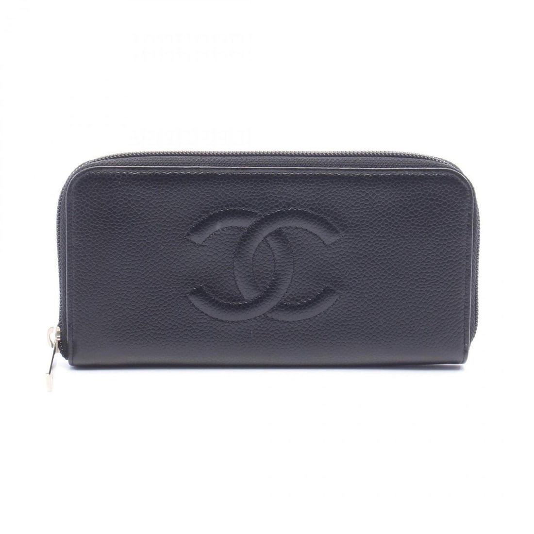Chanel Coco Mark Round Long Wallet, Caviar Leather (Grained Calfskin), Women's, Black: --- Catalog ---Category: SizeSize (HxWxD): 10cm x 19cm x 2cm / 3.93'' x 7.48'' x 0.78''Category: DesignType: Long wallet (bi-fold)Color: BlackGender: WomenMaterial: Grained Calfskin Category: GeneralB