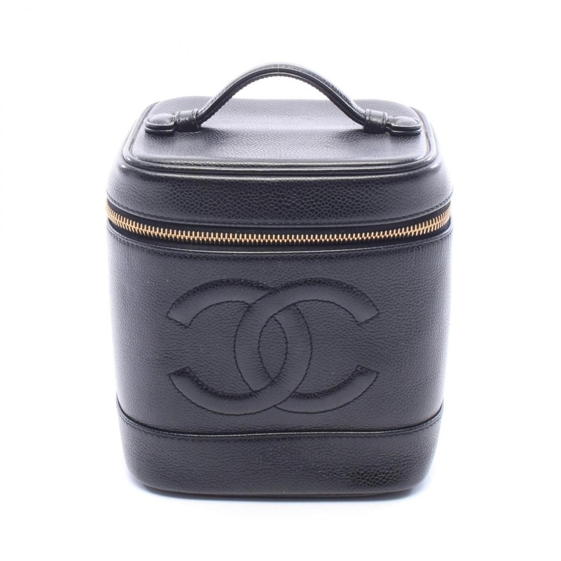 Chanel Coco Mark Handbag, Caviar Leather (Grained Calfskin), Women's, Black, A01998: --- Catalog ---Category: SizeSize (HxWxD): 17cm x 15cm x 12cm / 6.69'' x 5.9'' x 4.72''Category: DesignType: HandbagColor: BlackGender: WomenMaterial: Grained Calfskin Hardware Color: GoldCategory: Ge