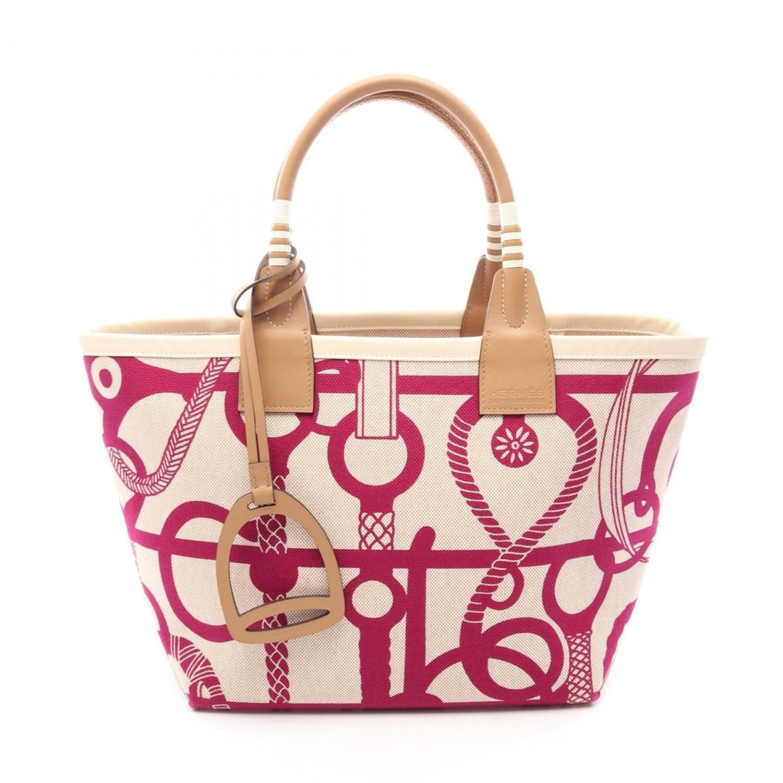 Hermes Steeple 25 Tote Bag, Ecru Rose Purple Chai, Handbag, Toile H Leather, Veau Swift, Women's,: --- Catalog ---Category: SizeSize (HxWxD): 23cm x 25cm x 15cm / 9.05'' x 9.84'' x 5.9''Category: DesignType: Handbag, Tote bagColor: Beige, Brown, PurpleGender: WomenMaterial: Toile H , Swift leather 