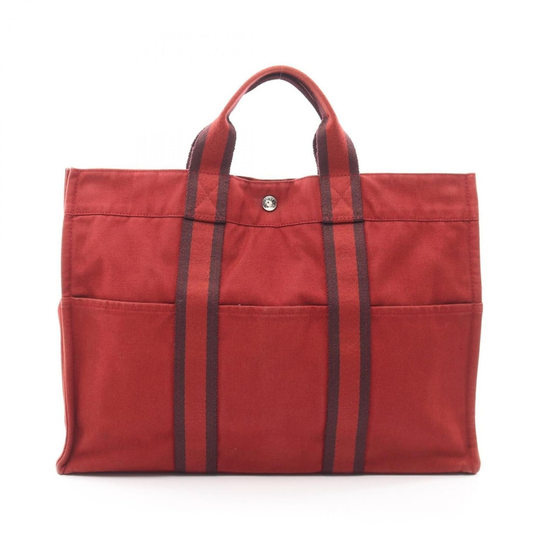 Hermes HERMES Fourre-Tout MM Tote Bag Handbag Canvas Women's Red (1 of 16)