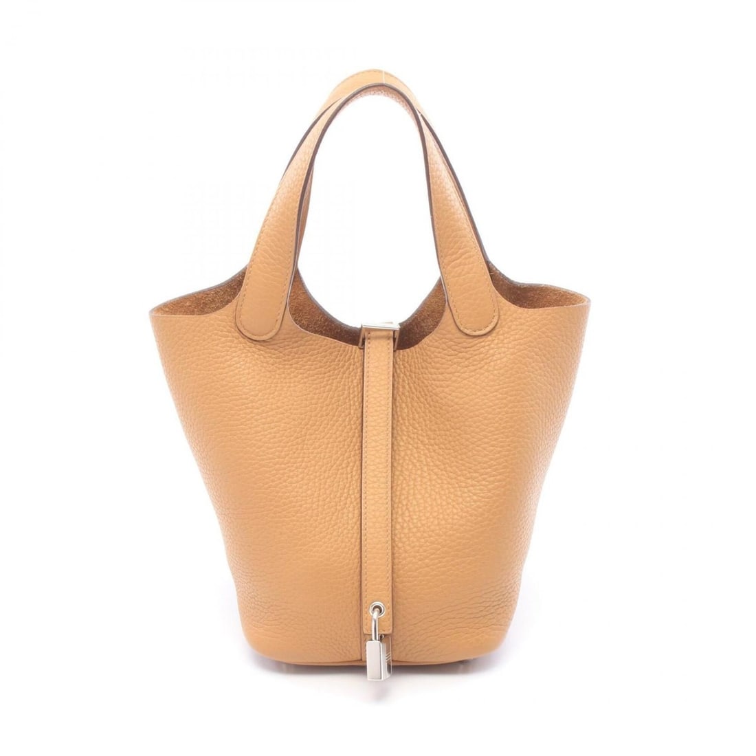 Hermes Picotin Lock PM Handbag, Leather, Taurillon Clemence Women's, Brown (1 of 13)