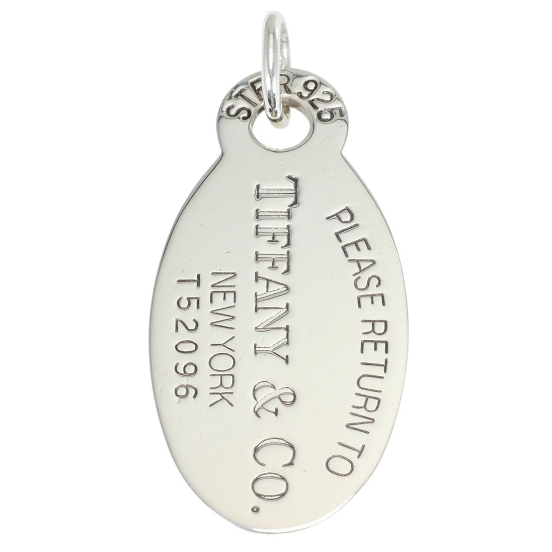 Tiffany & Co. Return to Oval Tag Silver Pendant Top, Total Weight 11.6g, Like New Condition. (1 of 9)
