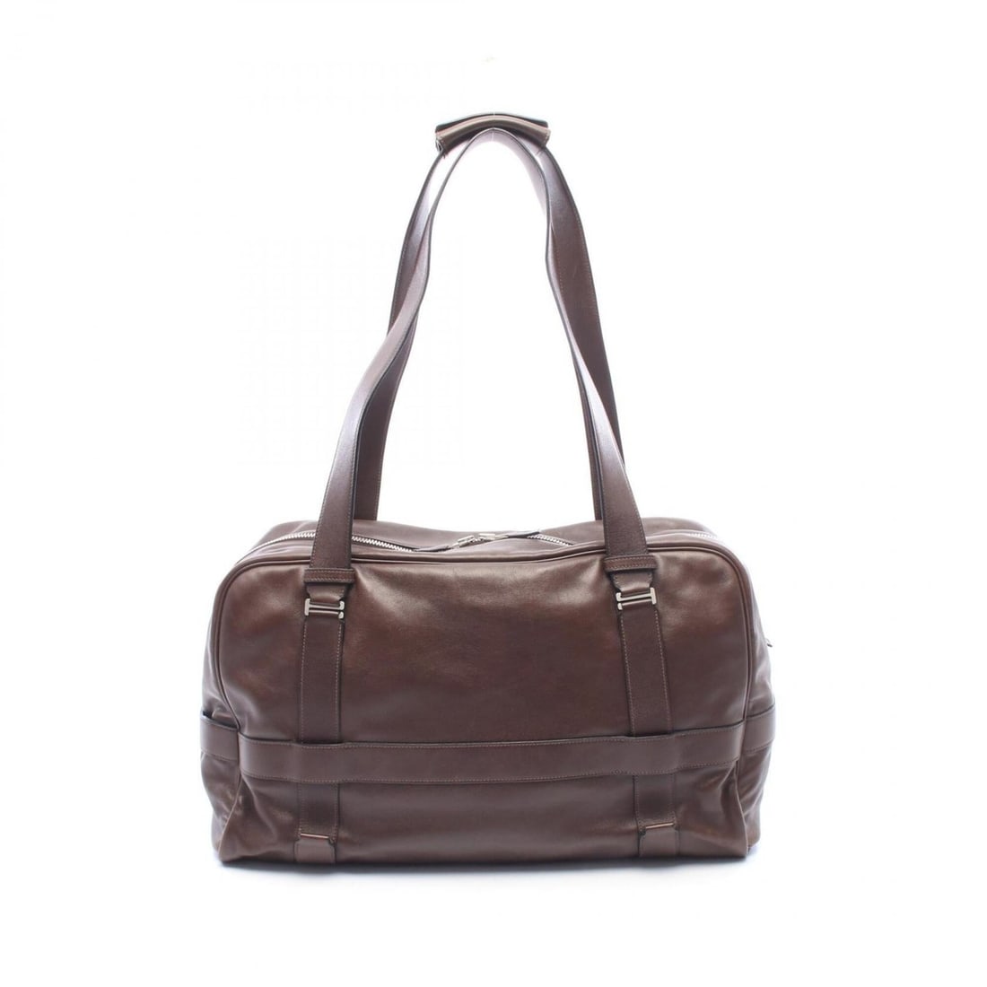 Hermes Arion 50 Tail Boston Bag Handbag Leather Veau Sikkim Men's Brown (1 of 12)