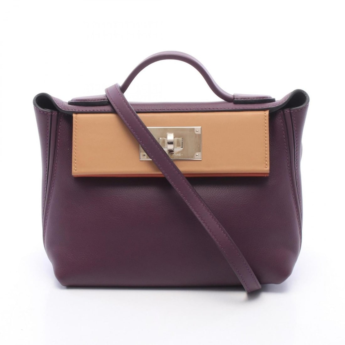 Hermes HERMES 24 Vanquatre 21 Mini Cassis Chai Brick 2-Way Handbag Leather Evercolor Women's Purple: --- Catalog ---Category: SizeSize (HxWxD): 16cm x 21cm x 10cm / 6.29'' x 8.26'' x 3.93''Category: DesignType: HandbagColor: Bordeaux, Brique, Brown, Cassis, PurpleGender: WomenMaterial: Leather Catego