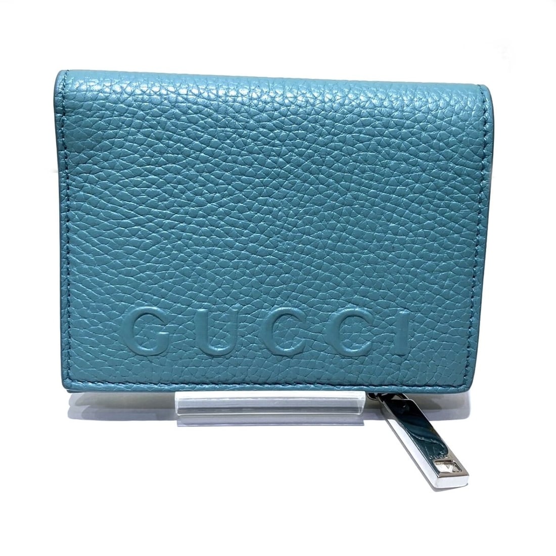 Gucci embossed logo bi-fold wallet, leather, 835076: --- Catalog ---Category: SizeSize (HxWxD): 8.5cm x 11.8cm x 2cm / 3.34'' x 4.64'' x 0.78''Category: DesignType: Wallet (bi-fold)Color: Green, YellowGender: WomenMaterial: Leather Category: GeneralBran