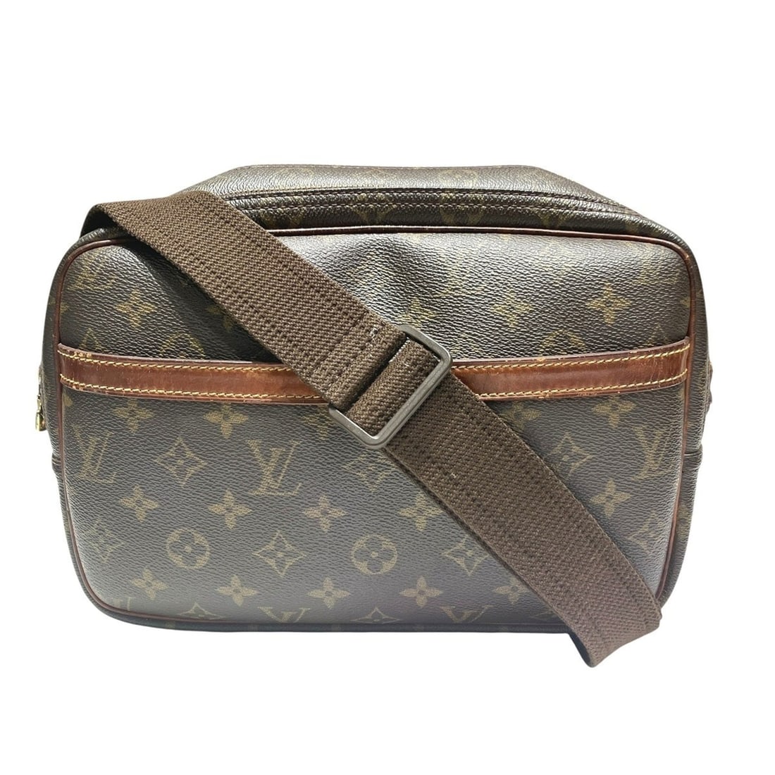 Louis Vuitton Reporter PM Shoulder Bag, Monogram Canvas, M45254: --- Catalog ---Category: SizeSize (HxWxD): 21.5cm x 28.5cm x 14cm / 8.46'' x 11.22'' x 5.51''Strap Length: 85cm - 130cm / 33.46'' - 51.18''Category: DesignType: Shoulder bagColor: BrownGender: WomenMa